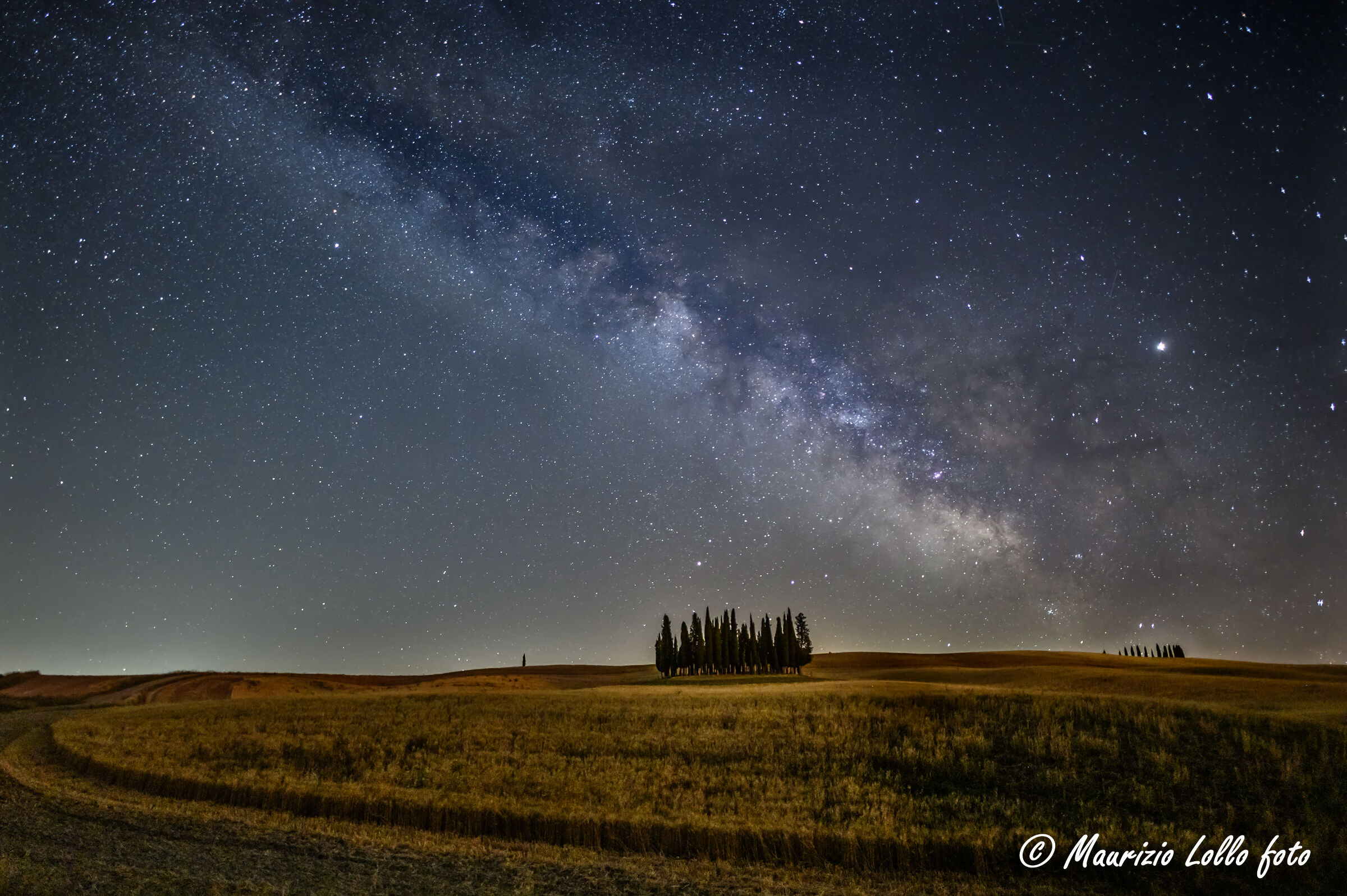 Notte stellata in Val D'Orcia