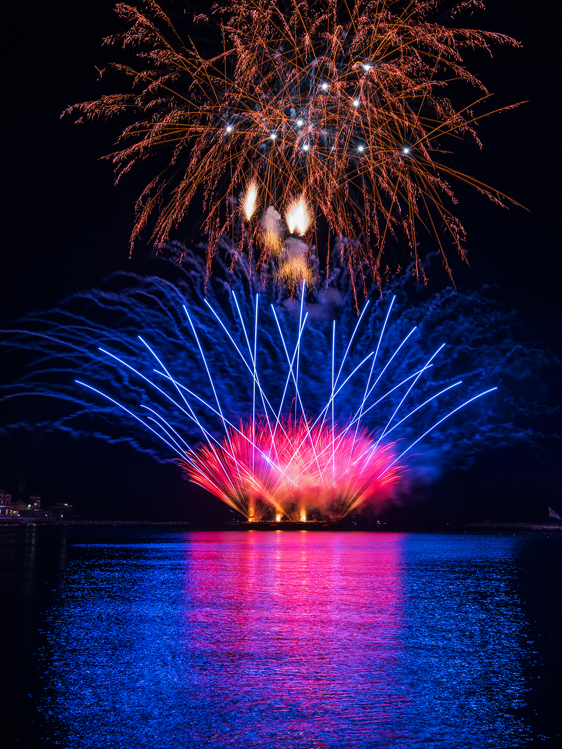 Colors in the sky and in the sea