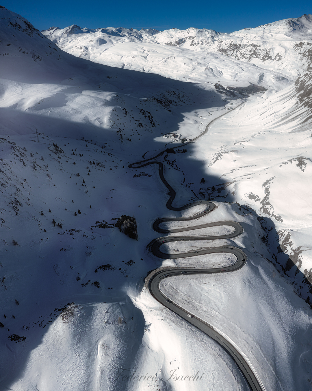 The road between lights and shadows