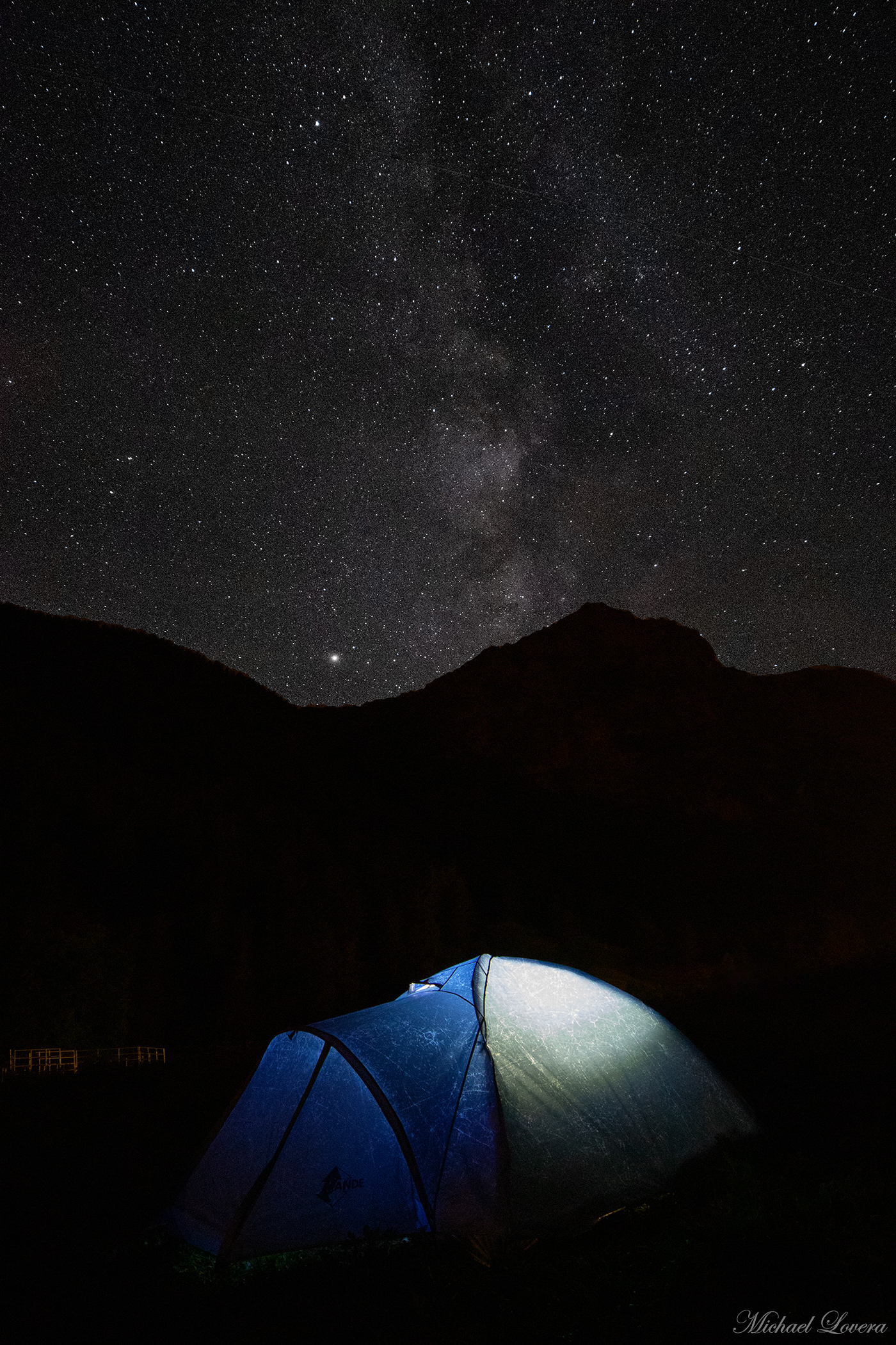 Una normale notte in tenda