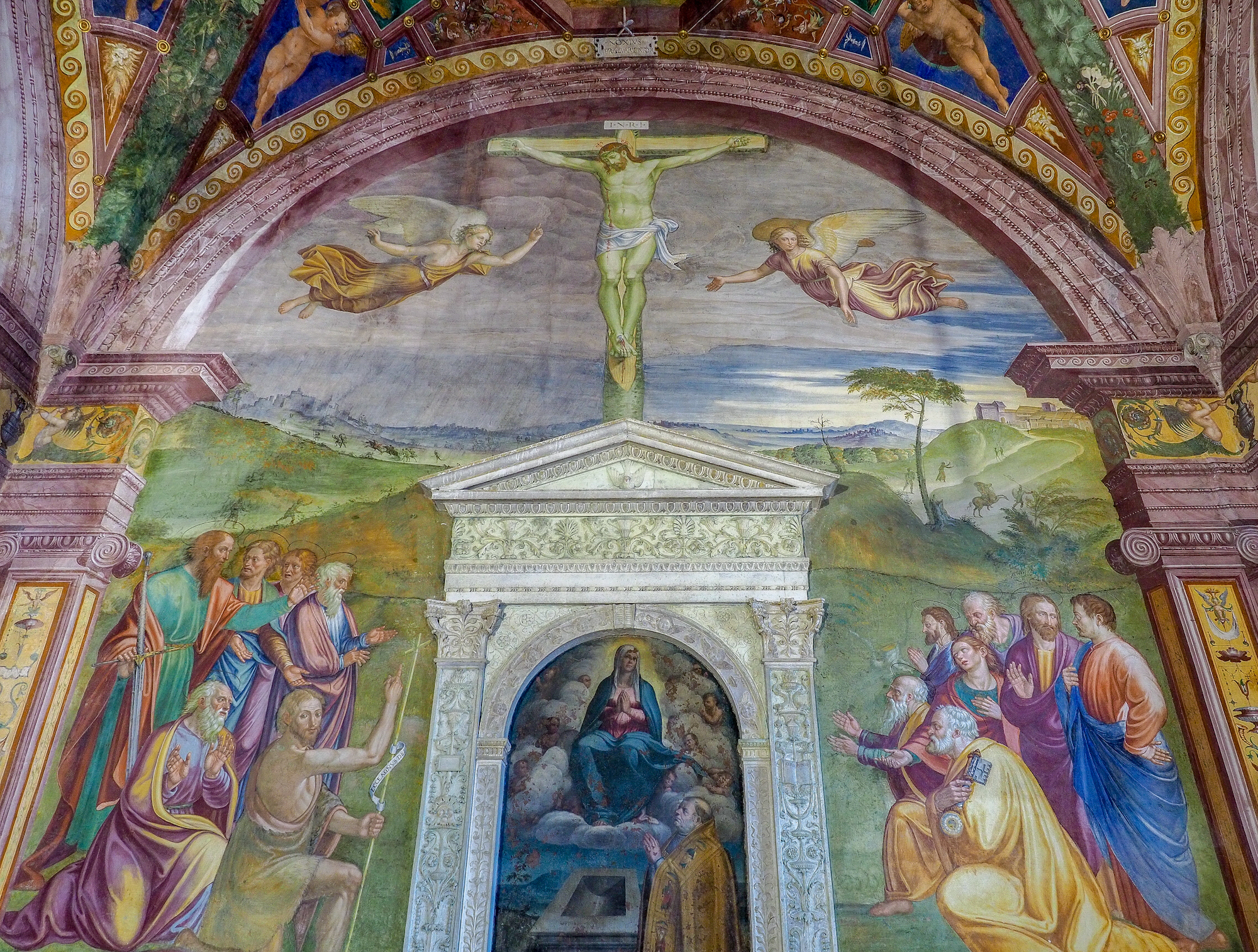 Crucifixion fresco