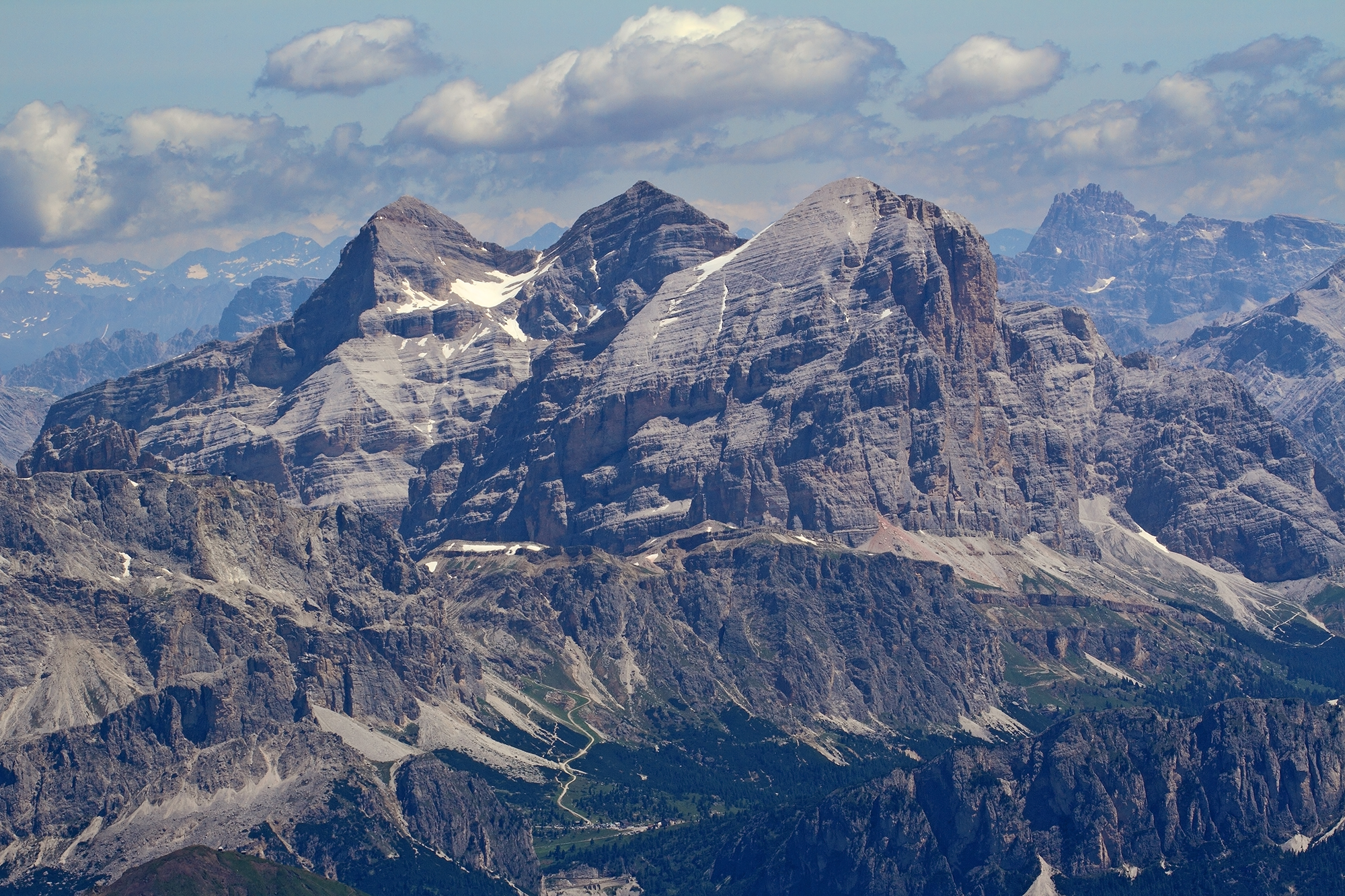 dalla Marmolada le tre Tofane