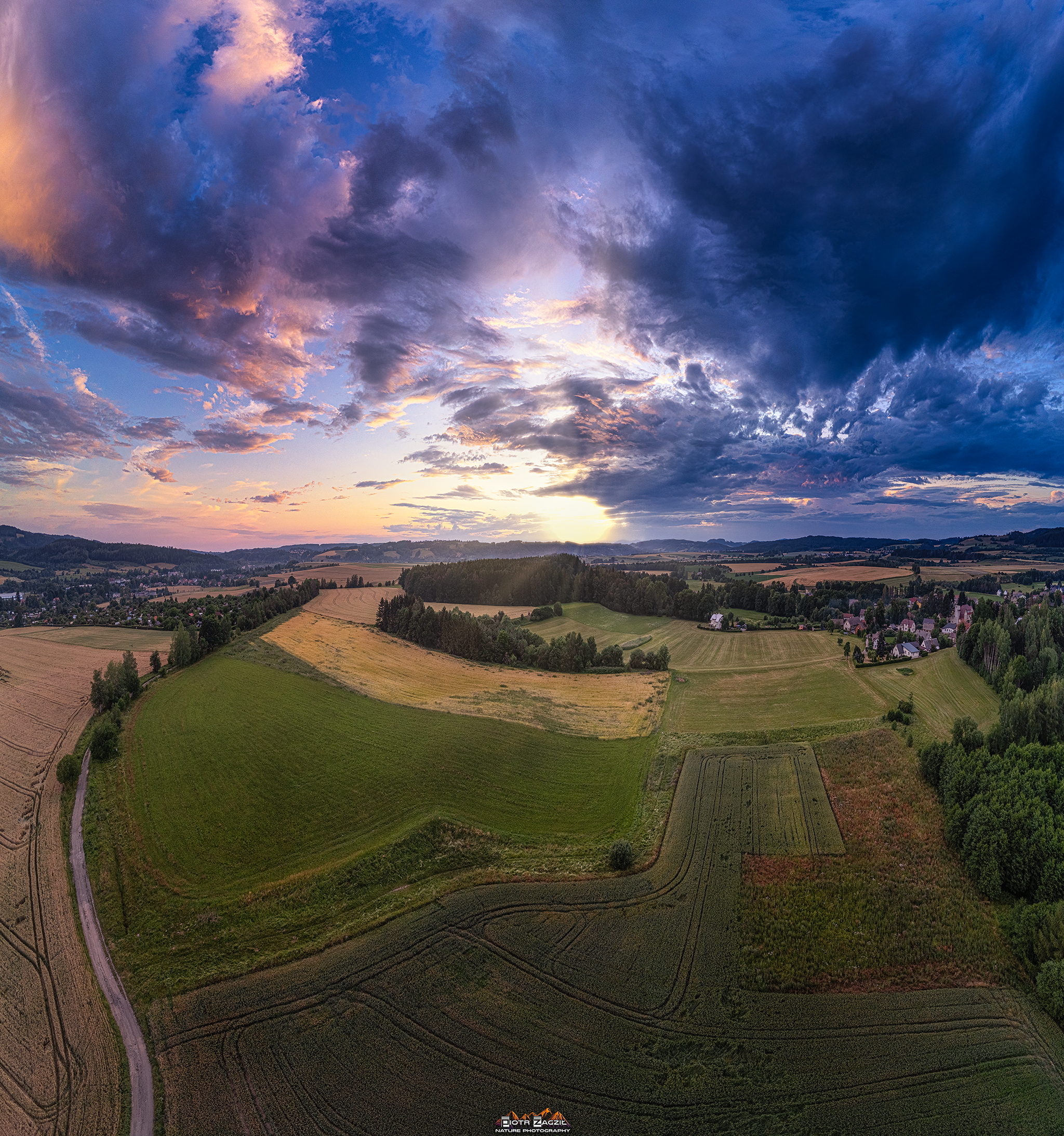 Sunset in Kudowa Zdroj, Poland