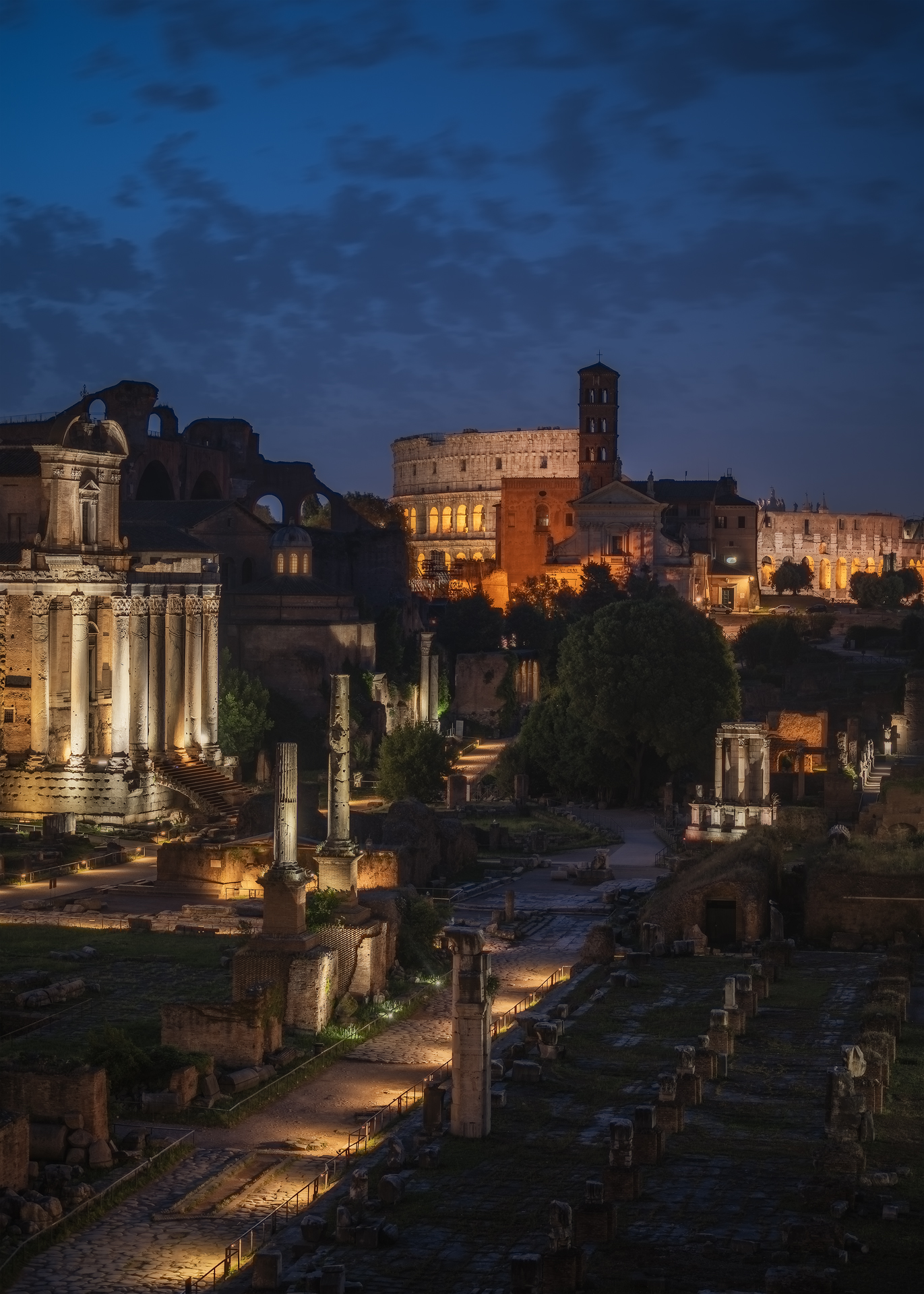 Forum at night