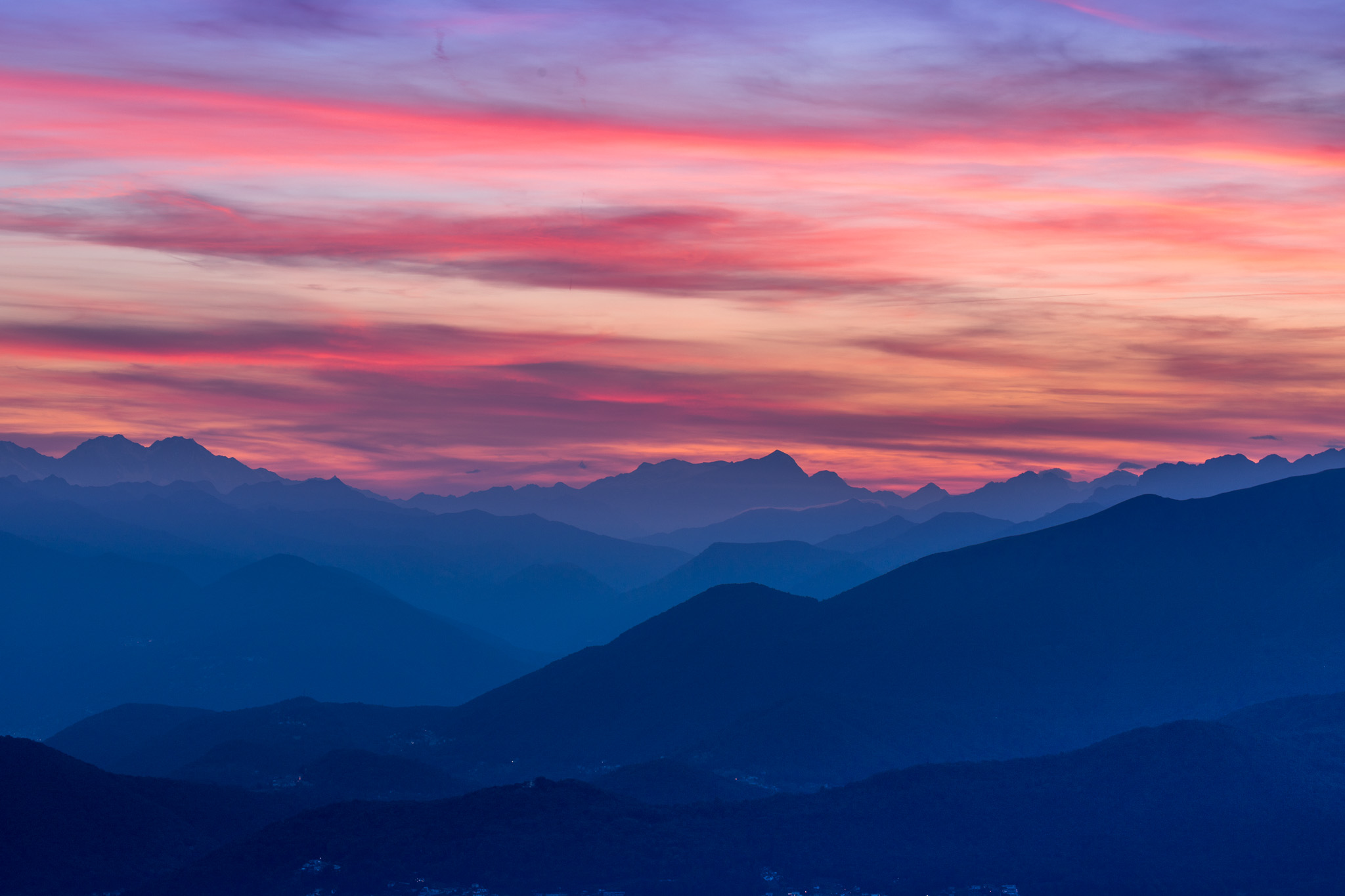 Sunset from Sighignola - Lanzo d'Intelvi