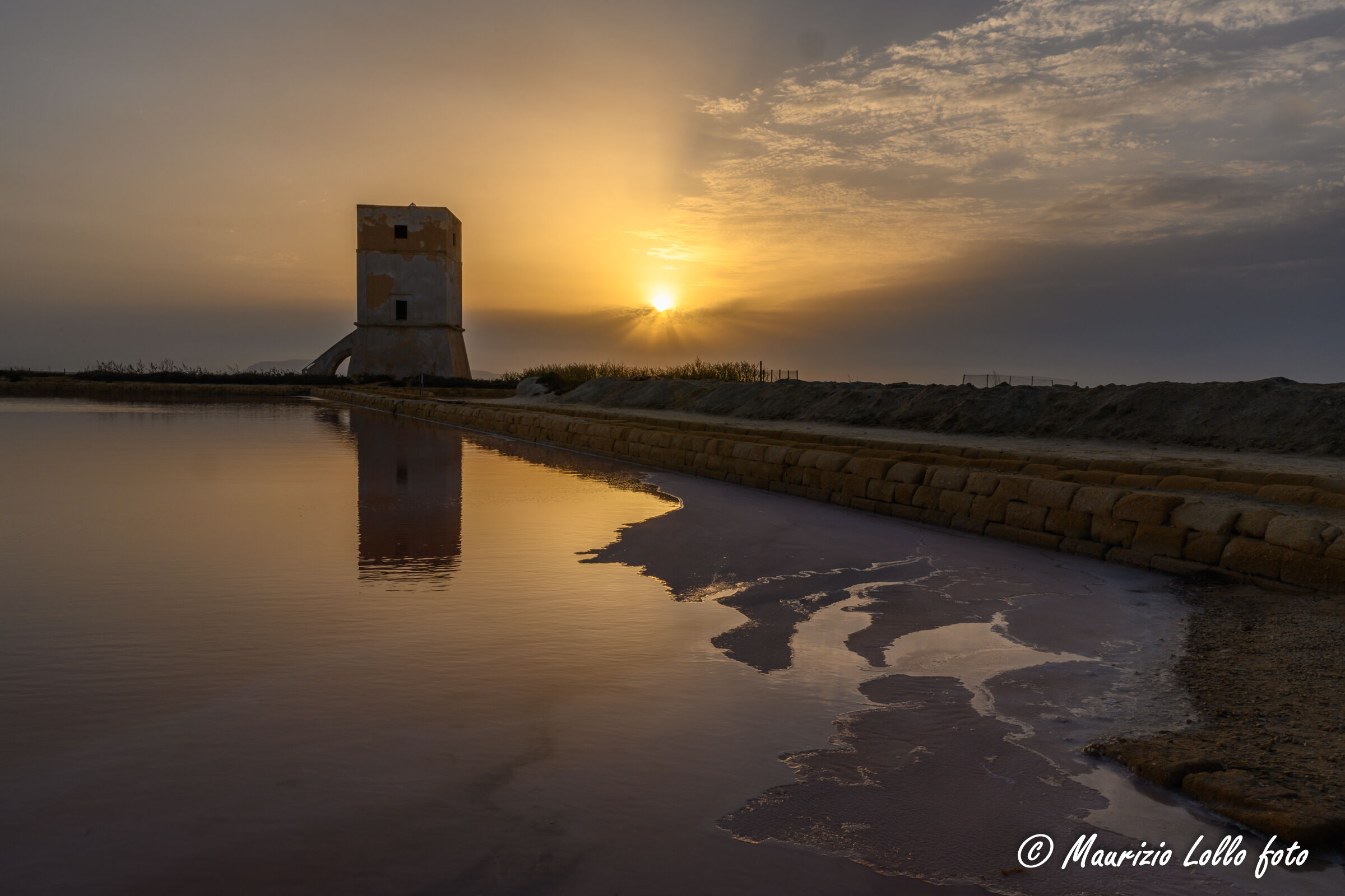 Trapani saline ... at sunset