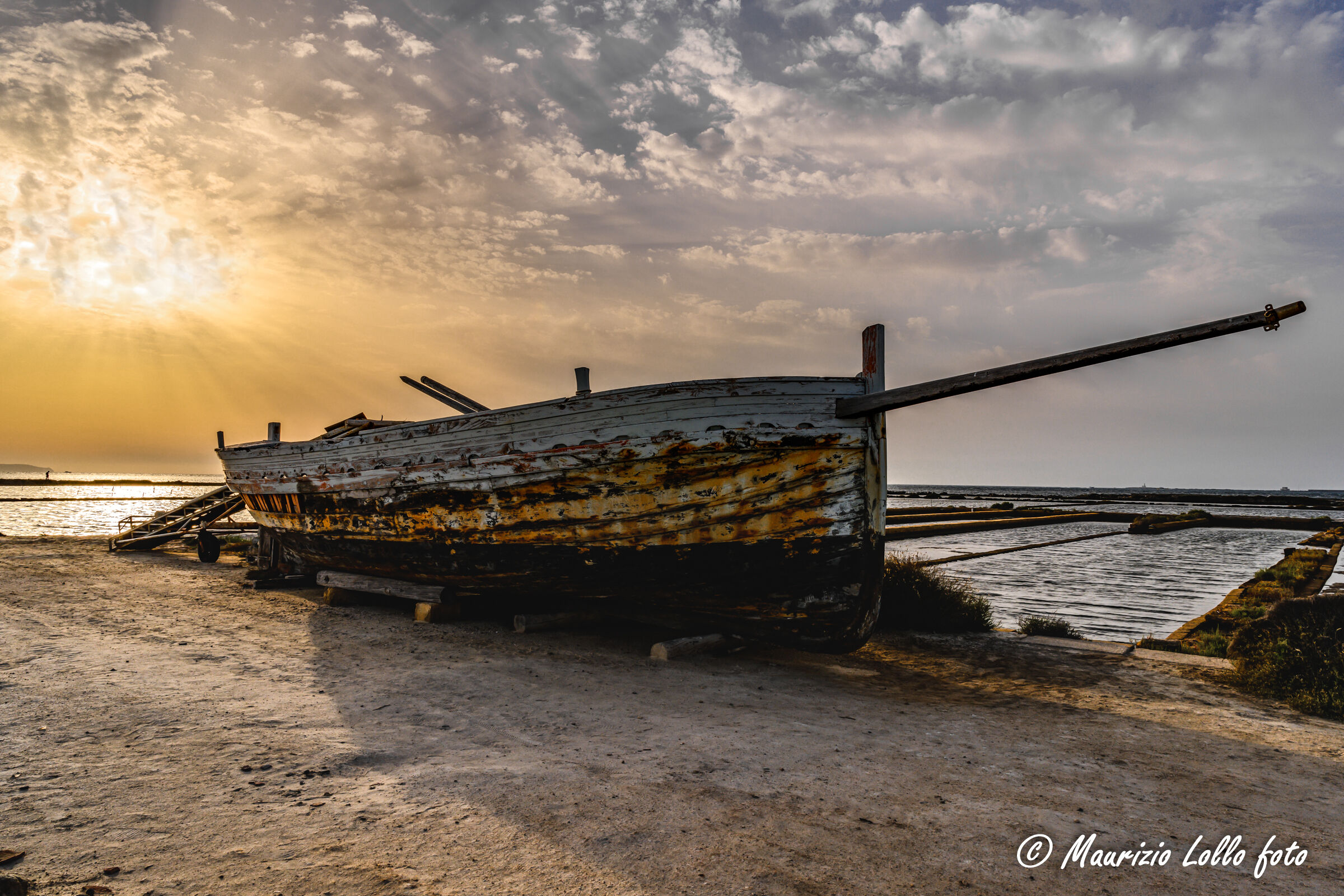 Sunset on the saline