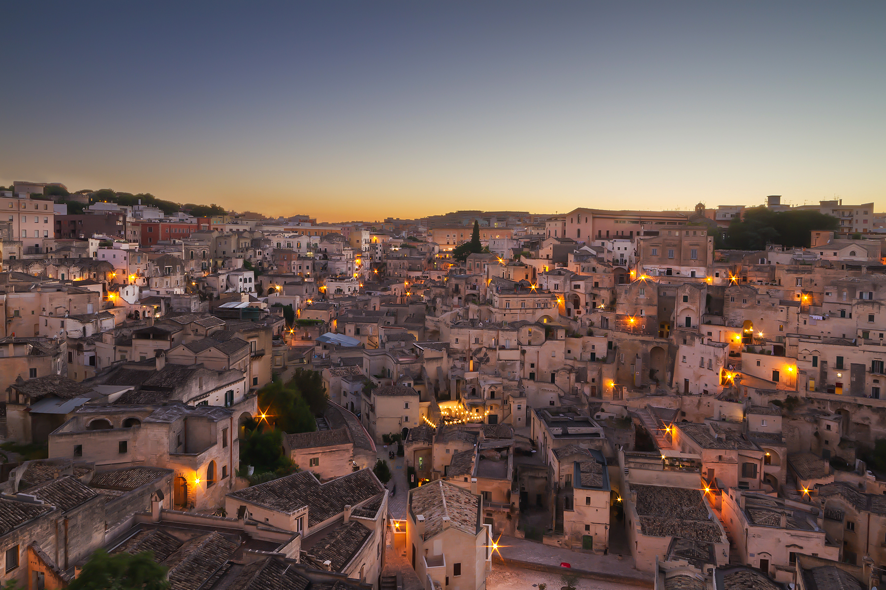 Prima luci su Matera