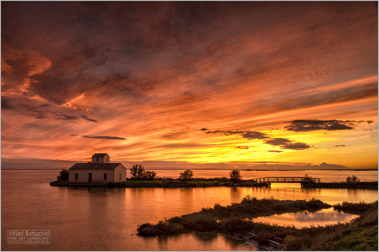 Sunset in the Comacchio Valleys