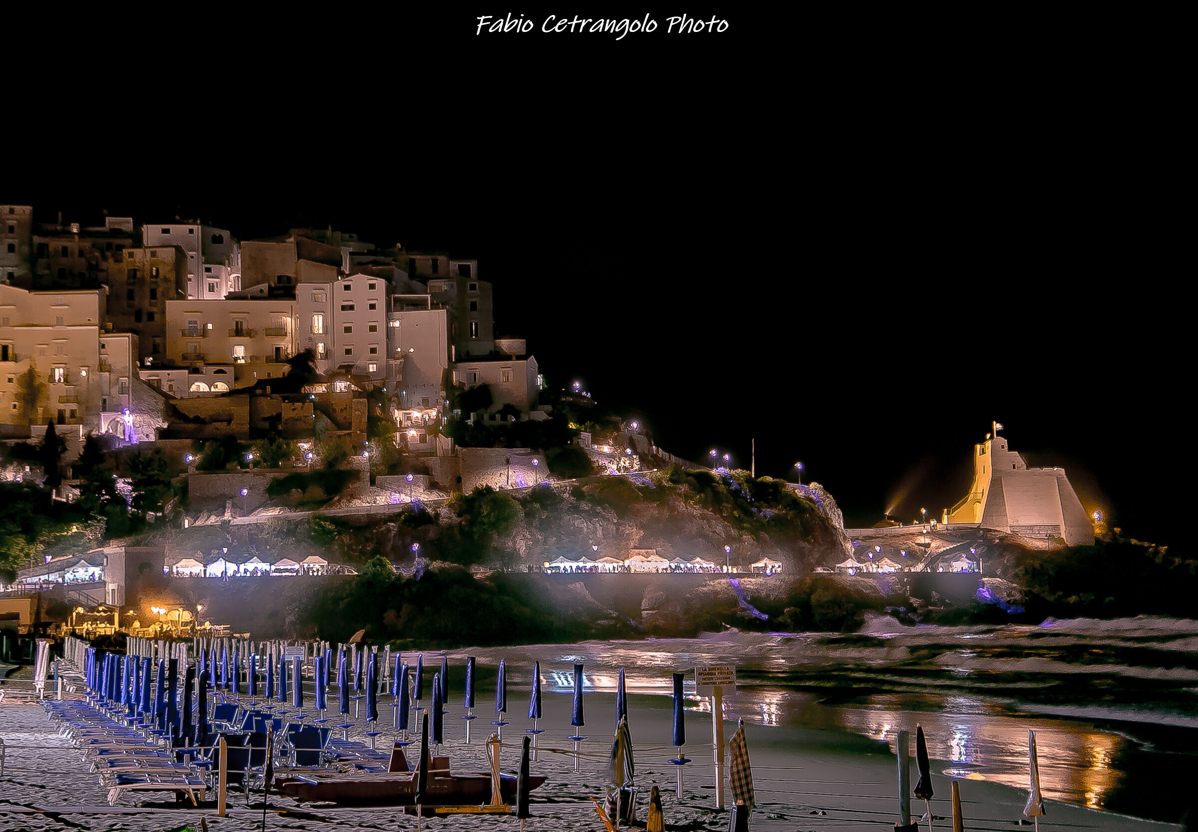 Truglia Tower at night - Sperlonga (Lt)