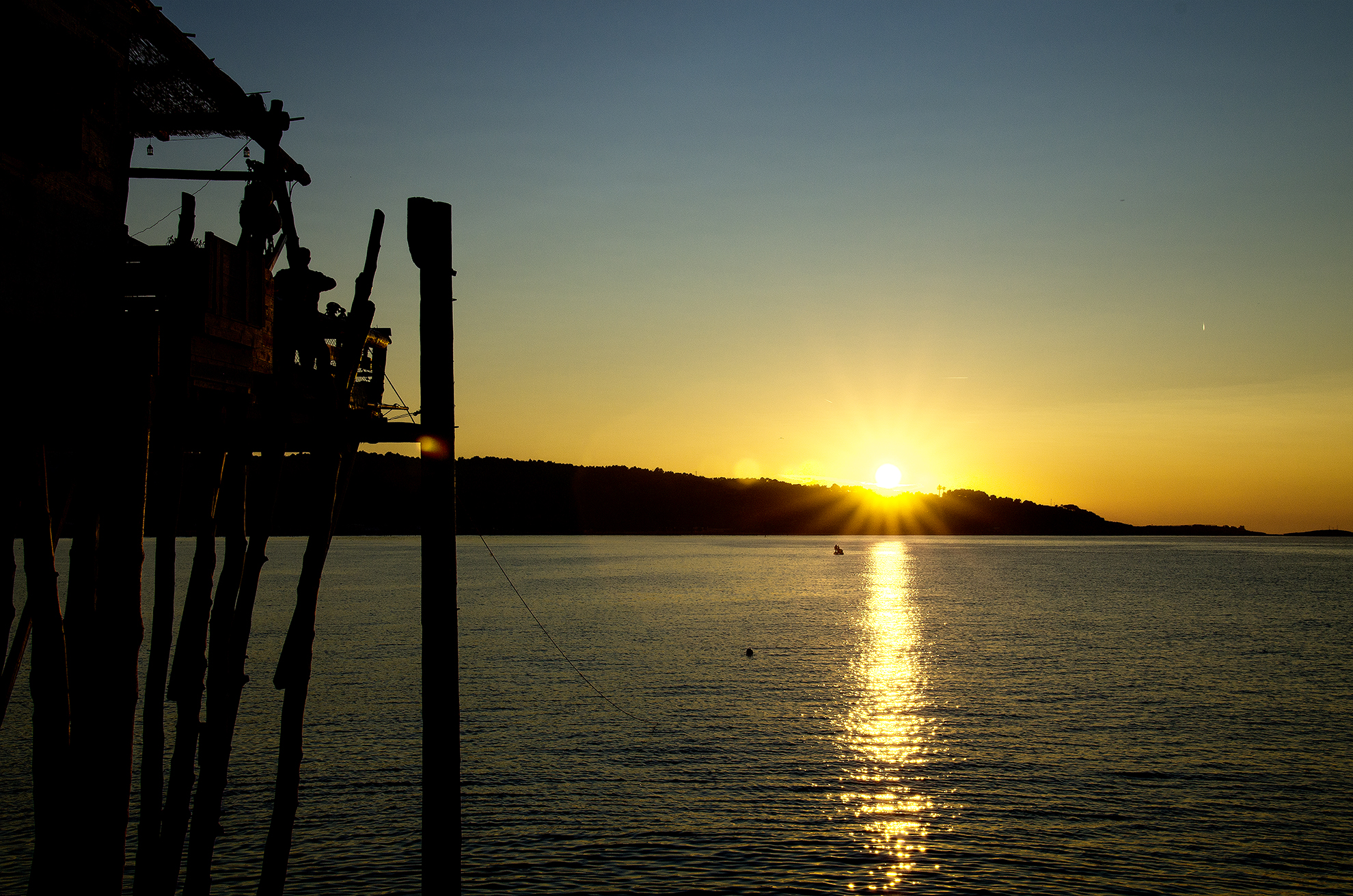 Trabucco al tramonto
