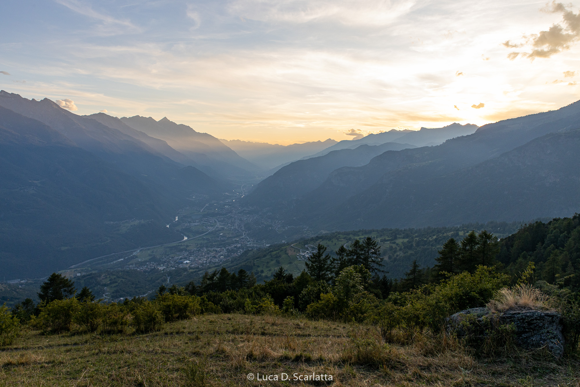 Valle d'Aosta centrale dal Col de Joux
