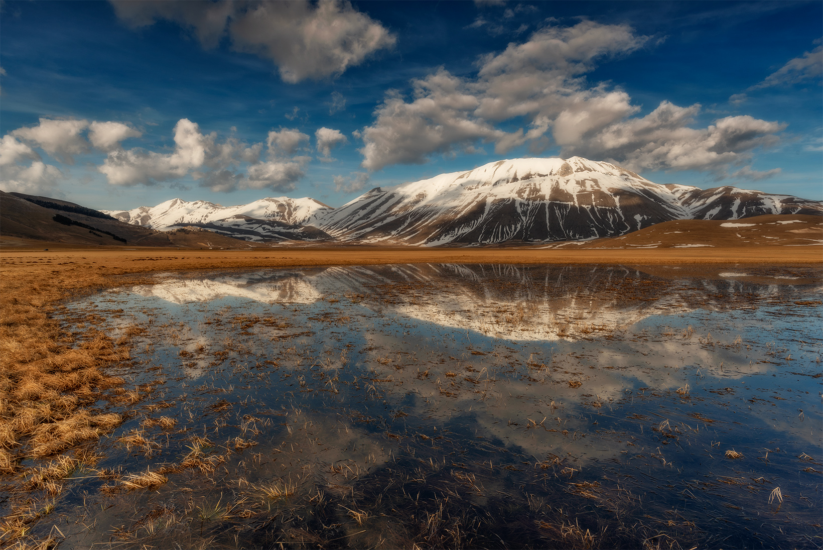 Reflections in Castelluccio's Great Plain