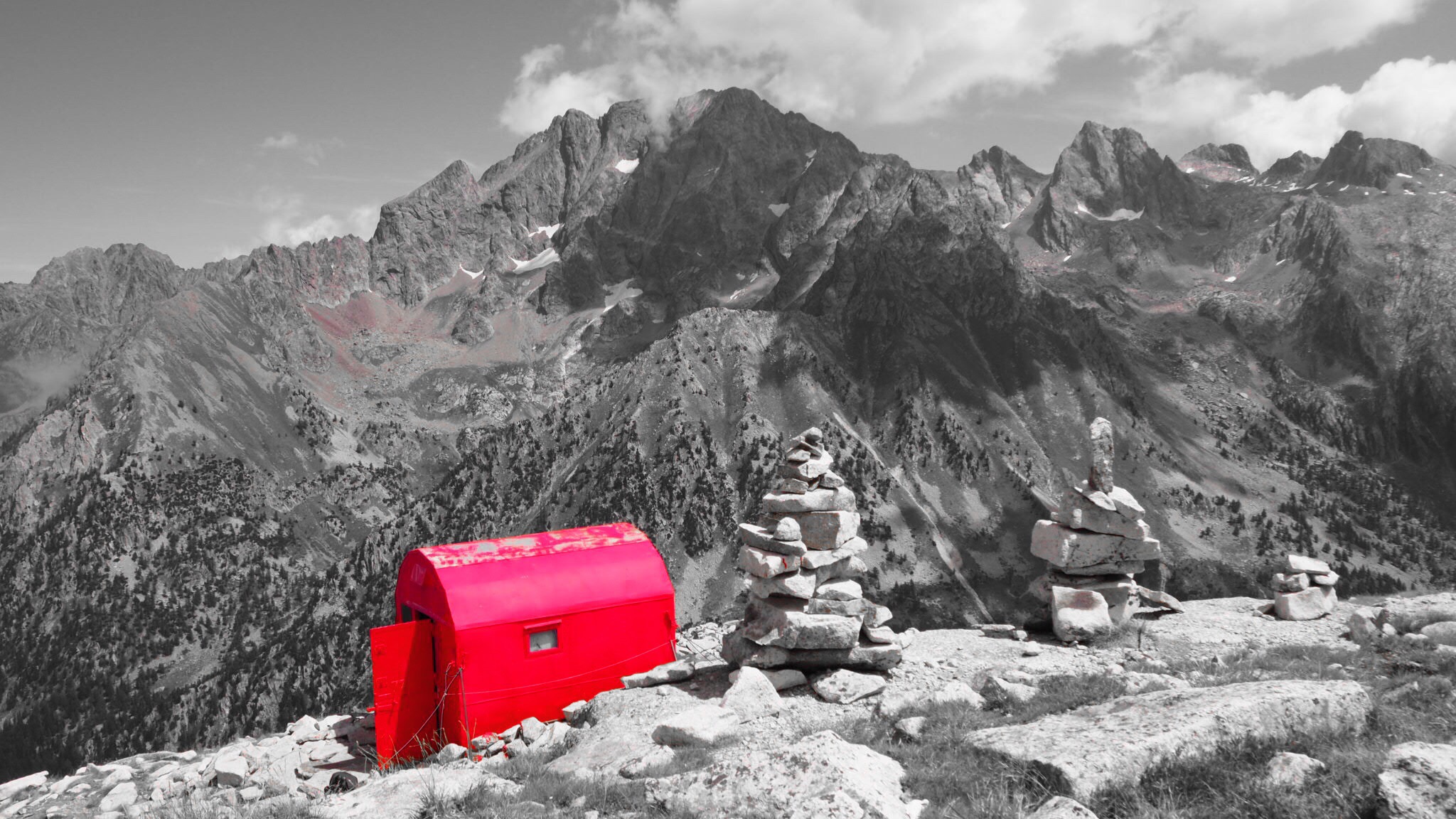 Bivacco Giulia in front of the Argentera