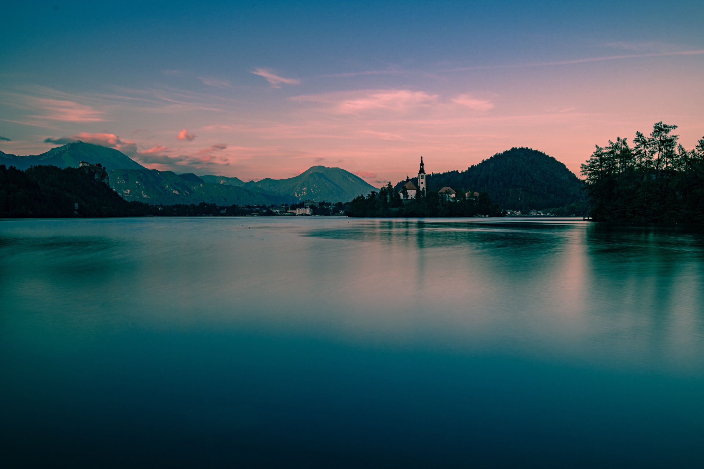 Bled at sunset