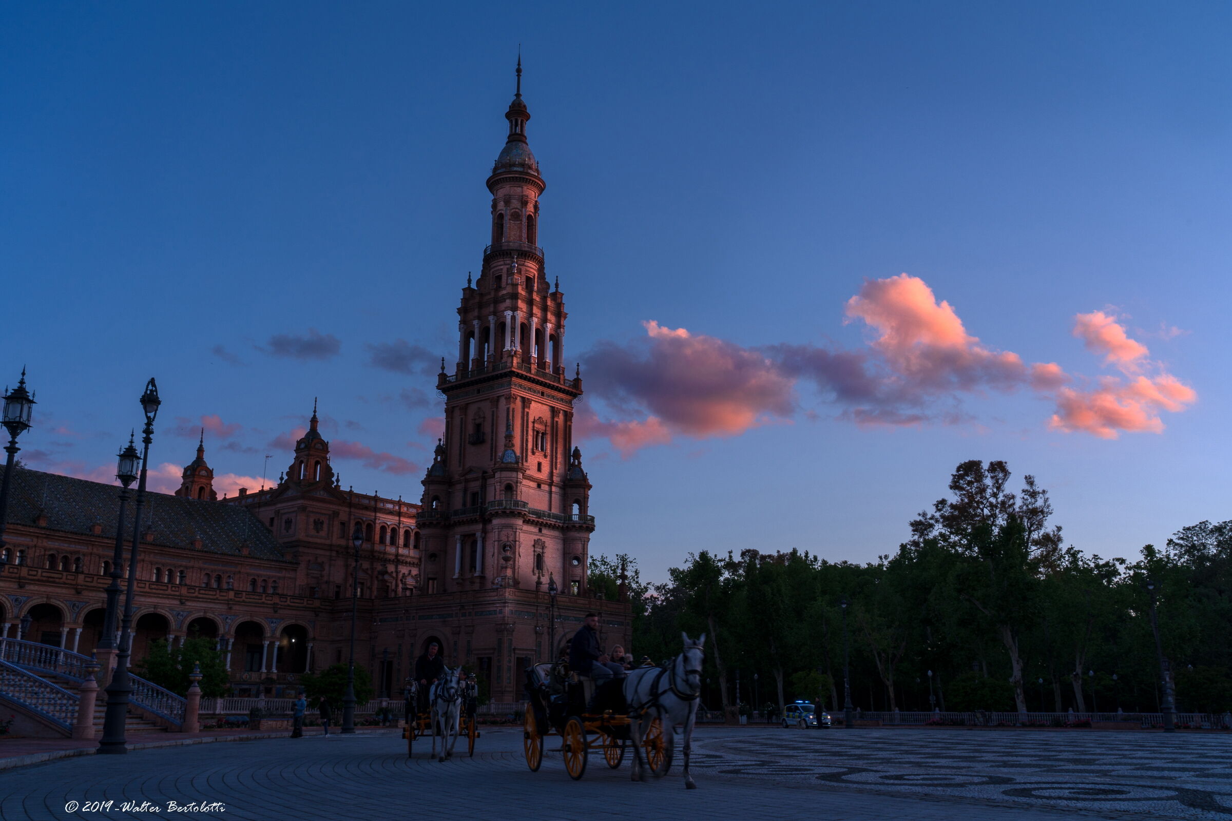 tramonto a plaza de Espana