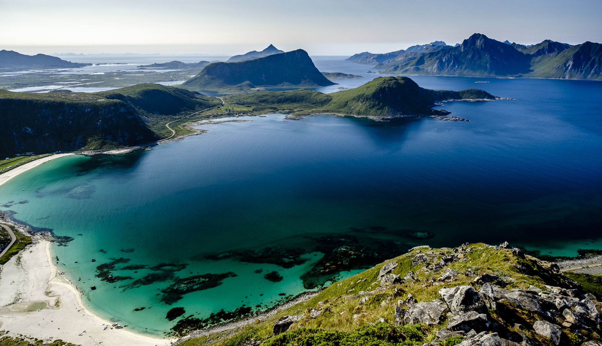 Hauklandstrand ripresa dal Mannen (Vestvågøy)