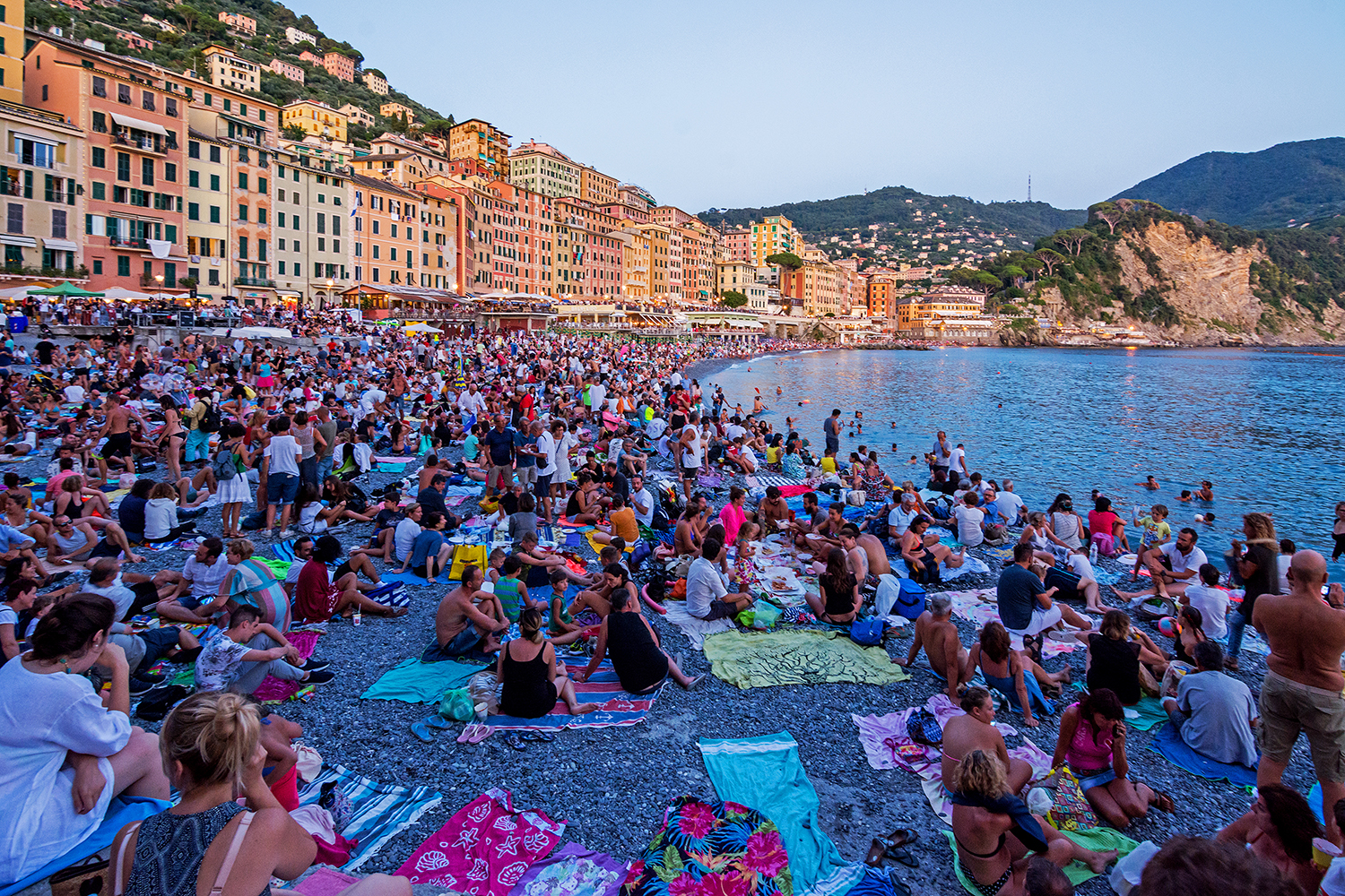 Un po' di gente a Camogli