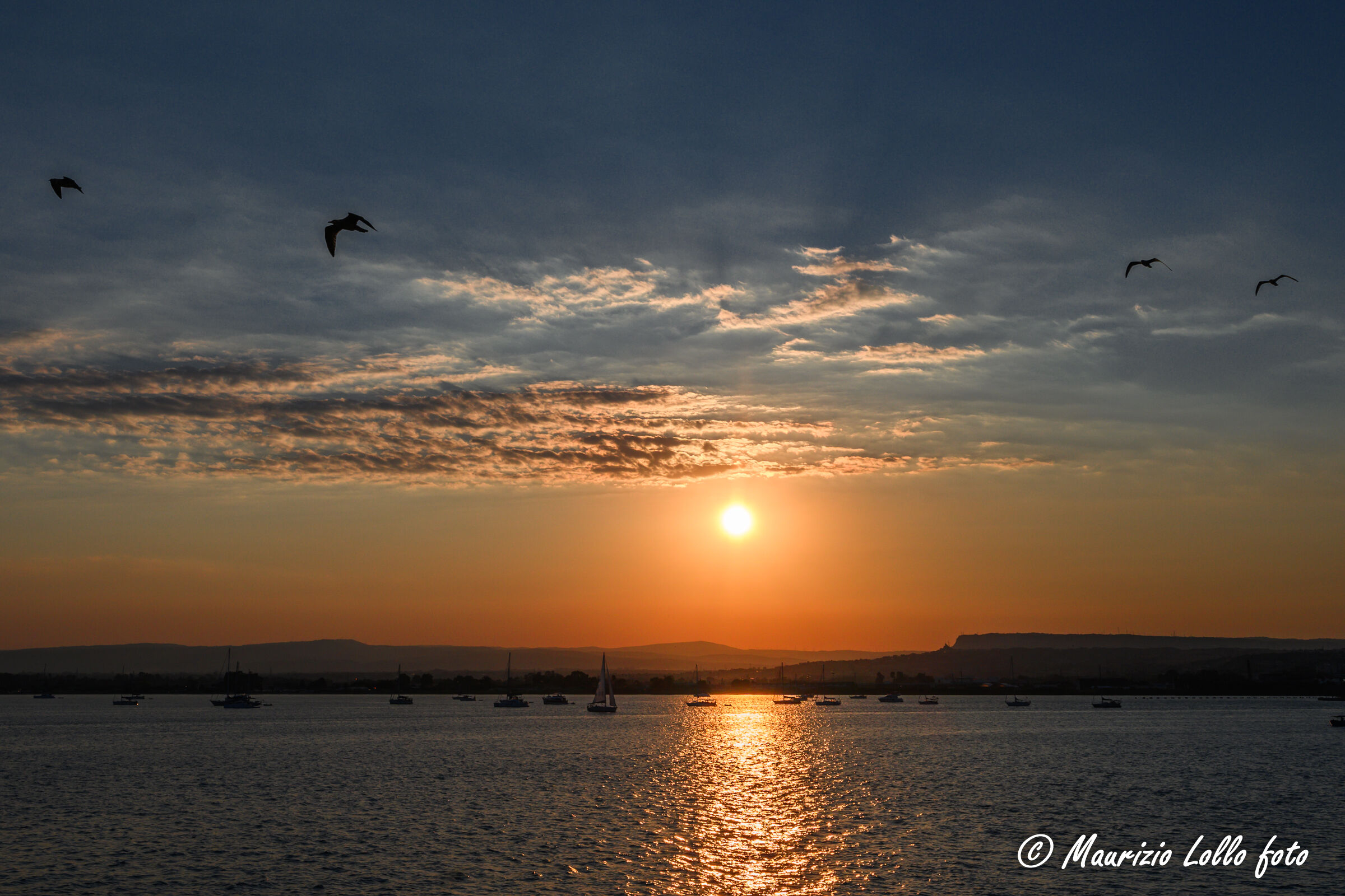 Ortigia, Siracusa, tutti a casa al tramonto