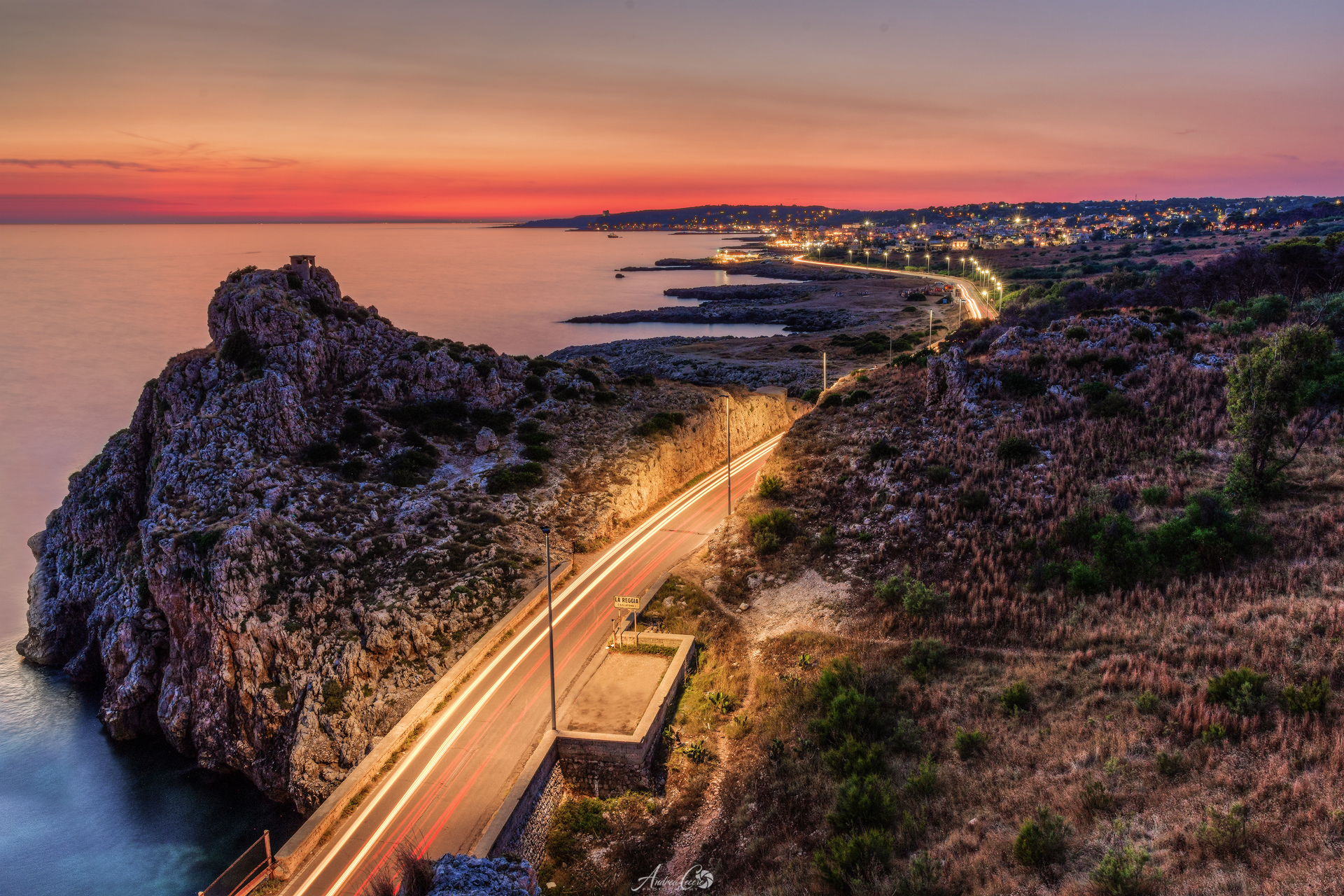 Montagna Spaccata al tramonto