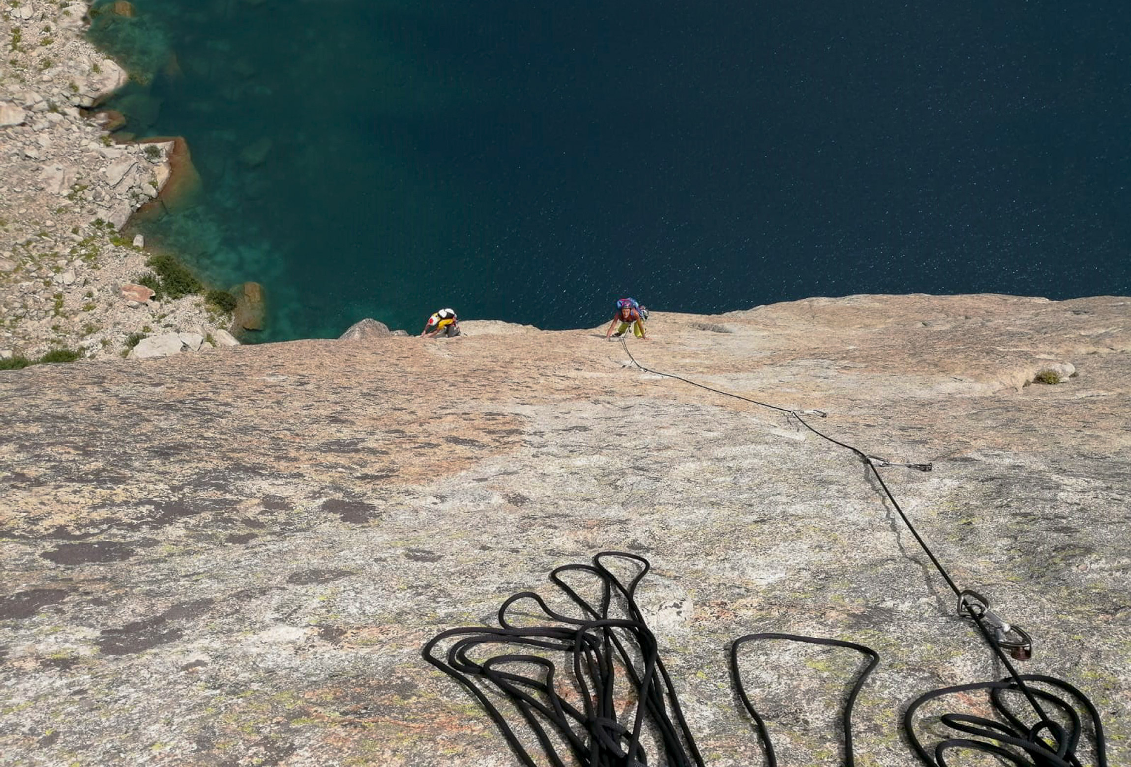 Vertical on the lake