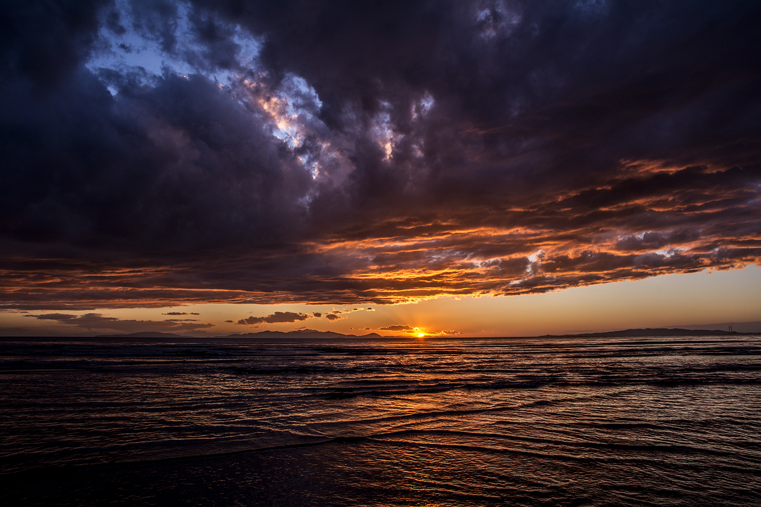 Sunset over the Gulf of Follonica.