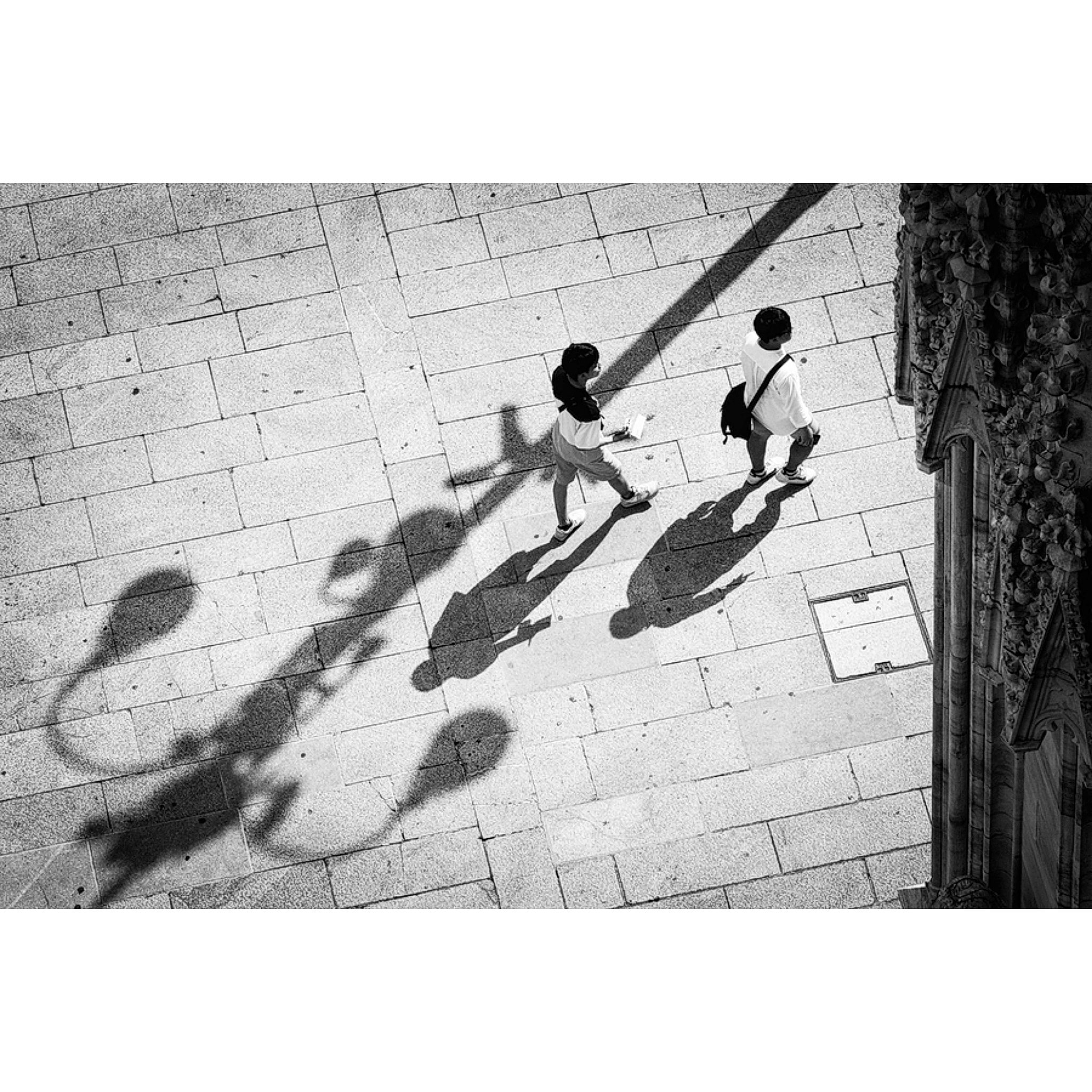 Guardando in giù dalla terrazza del duomo di milano