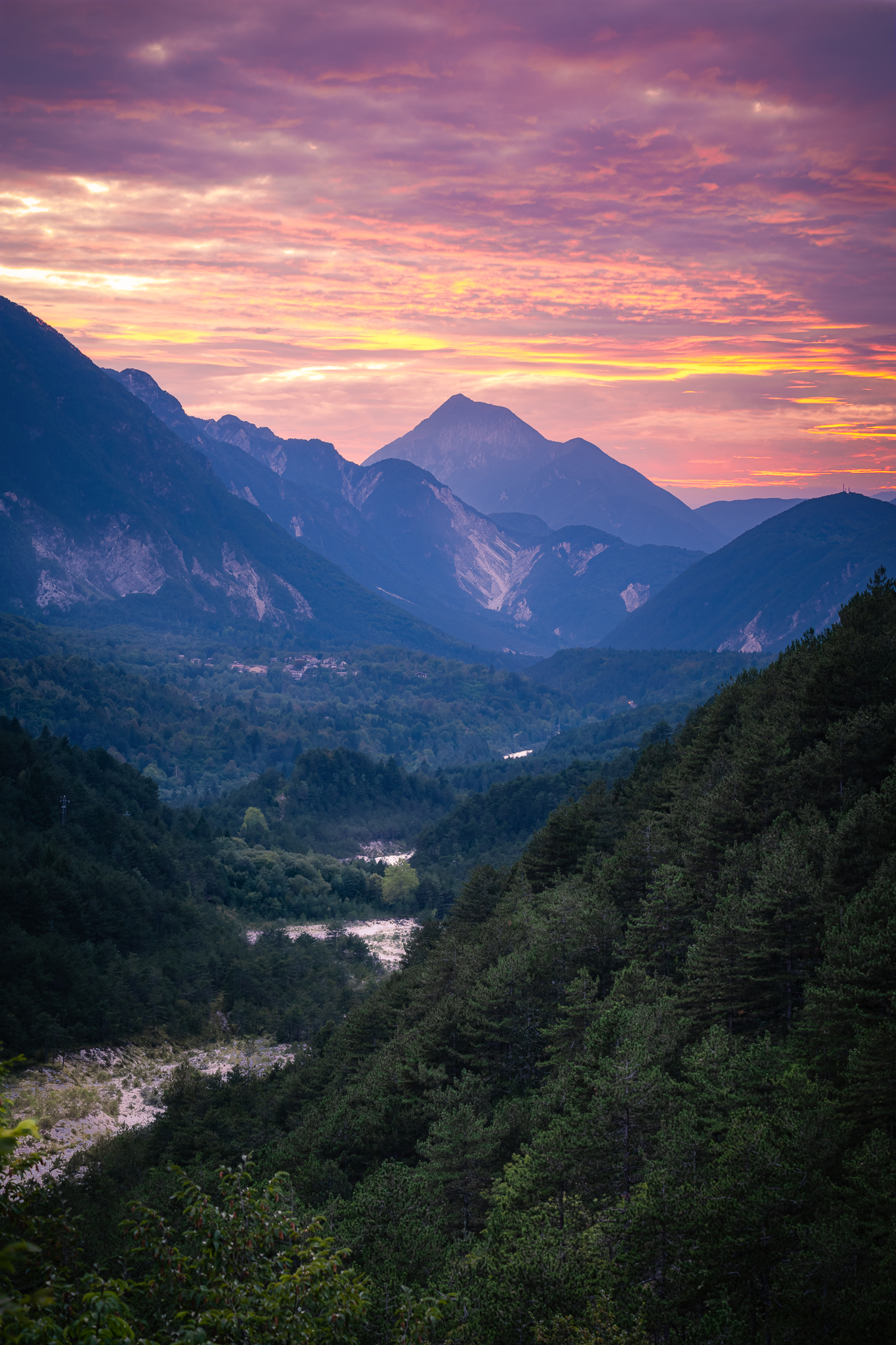 Sunsets in Val Resia