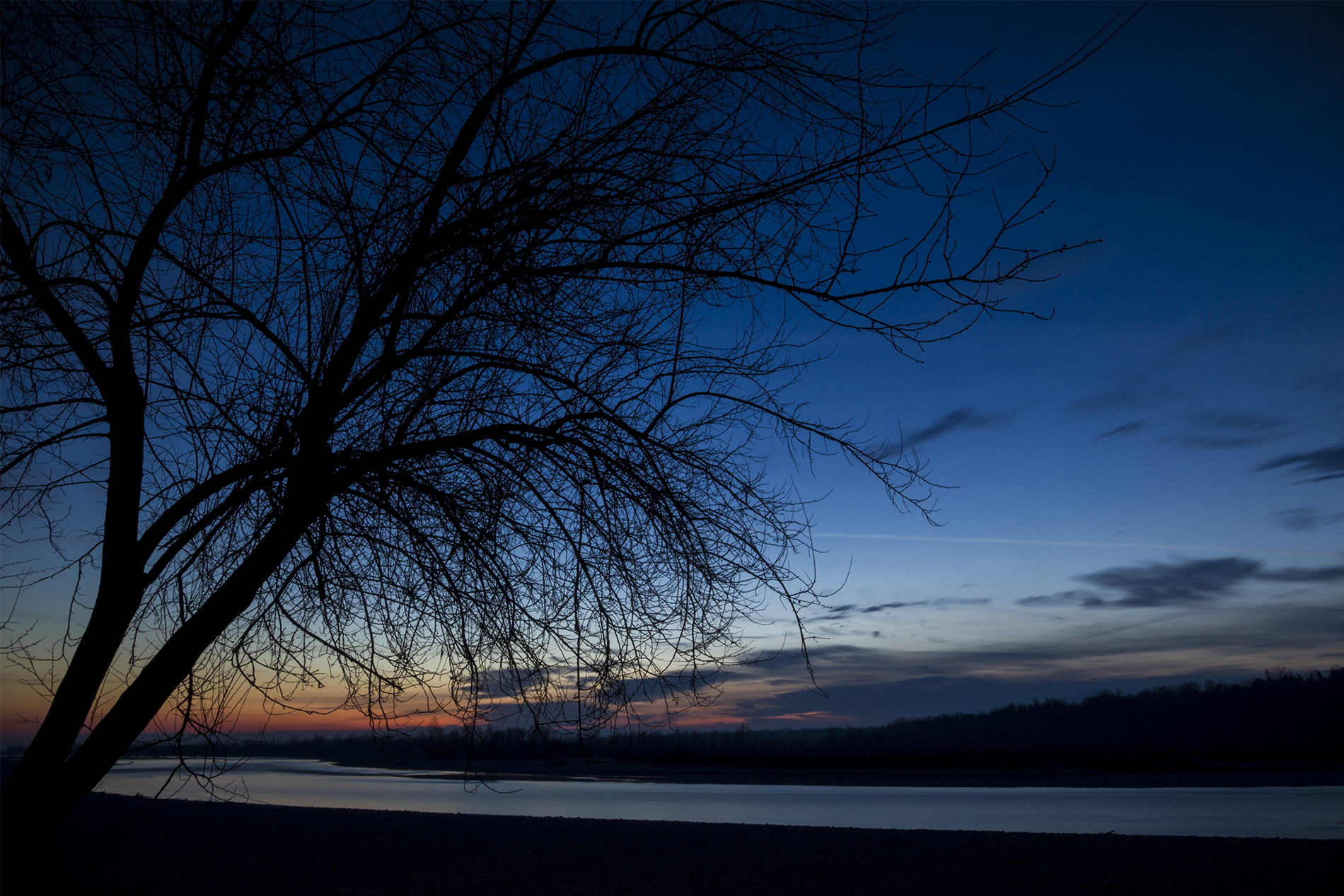 tramonto sul Tagliamento