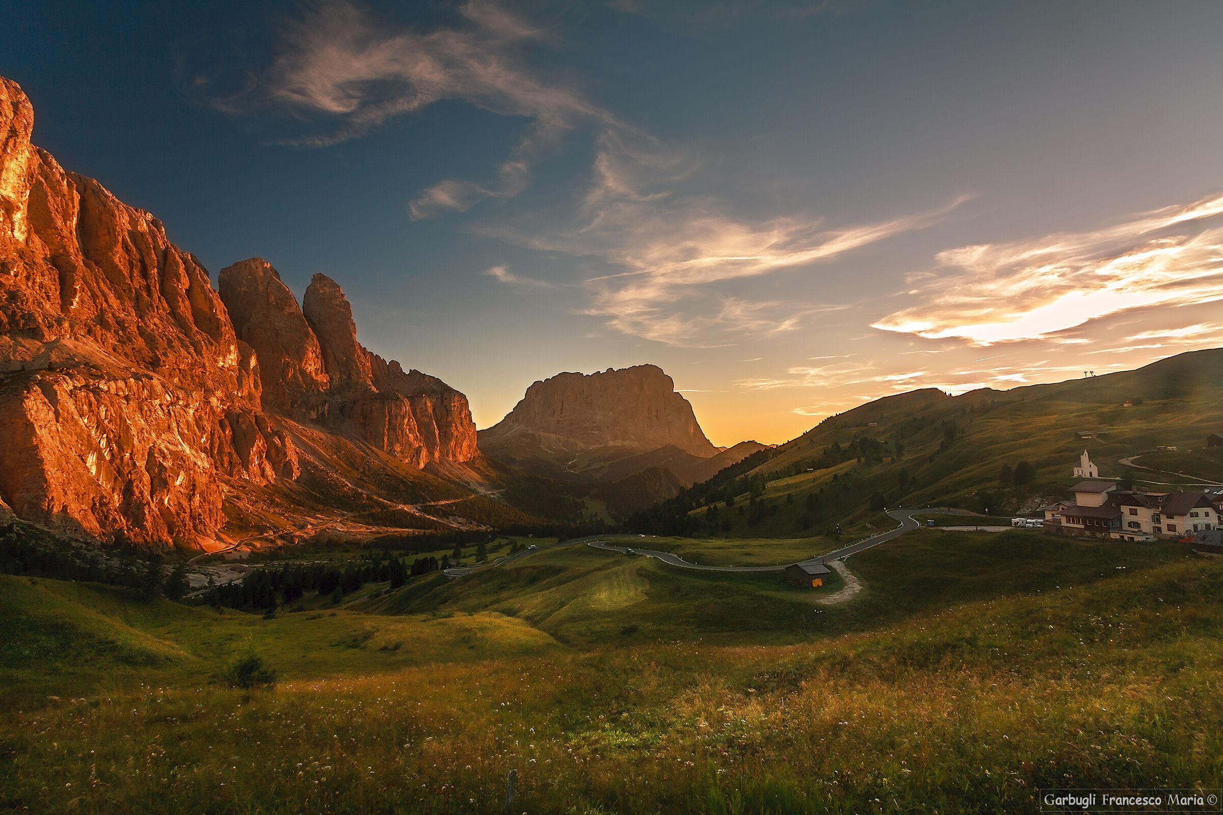Tramonto da Passo Gardena
