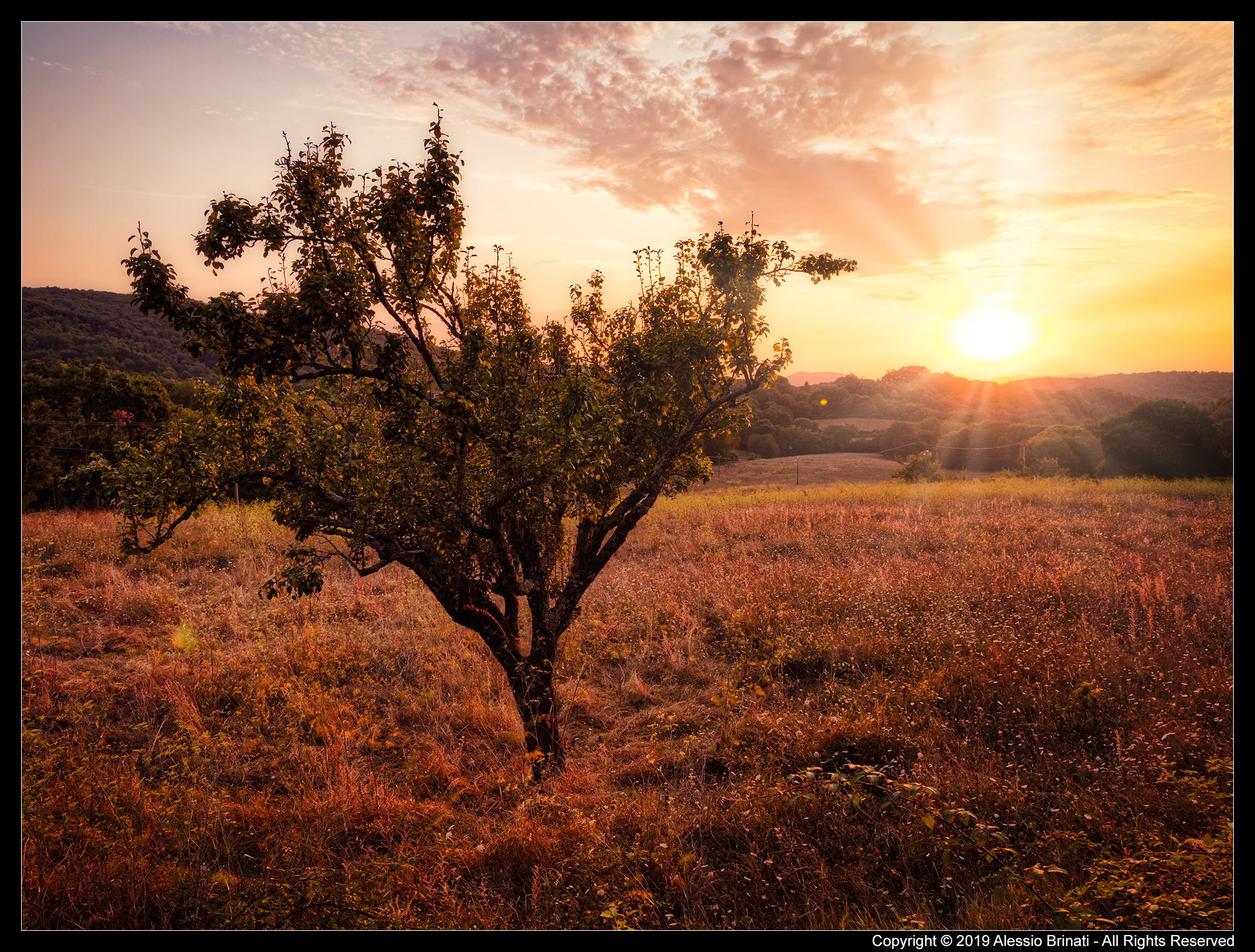 Tramonto sulle colline senesi