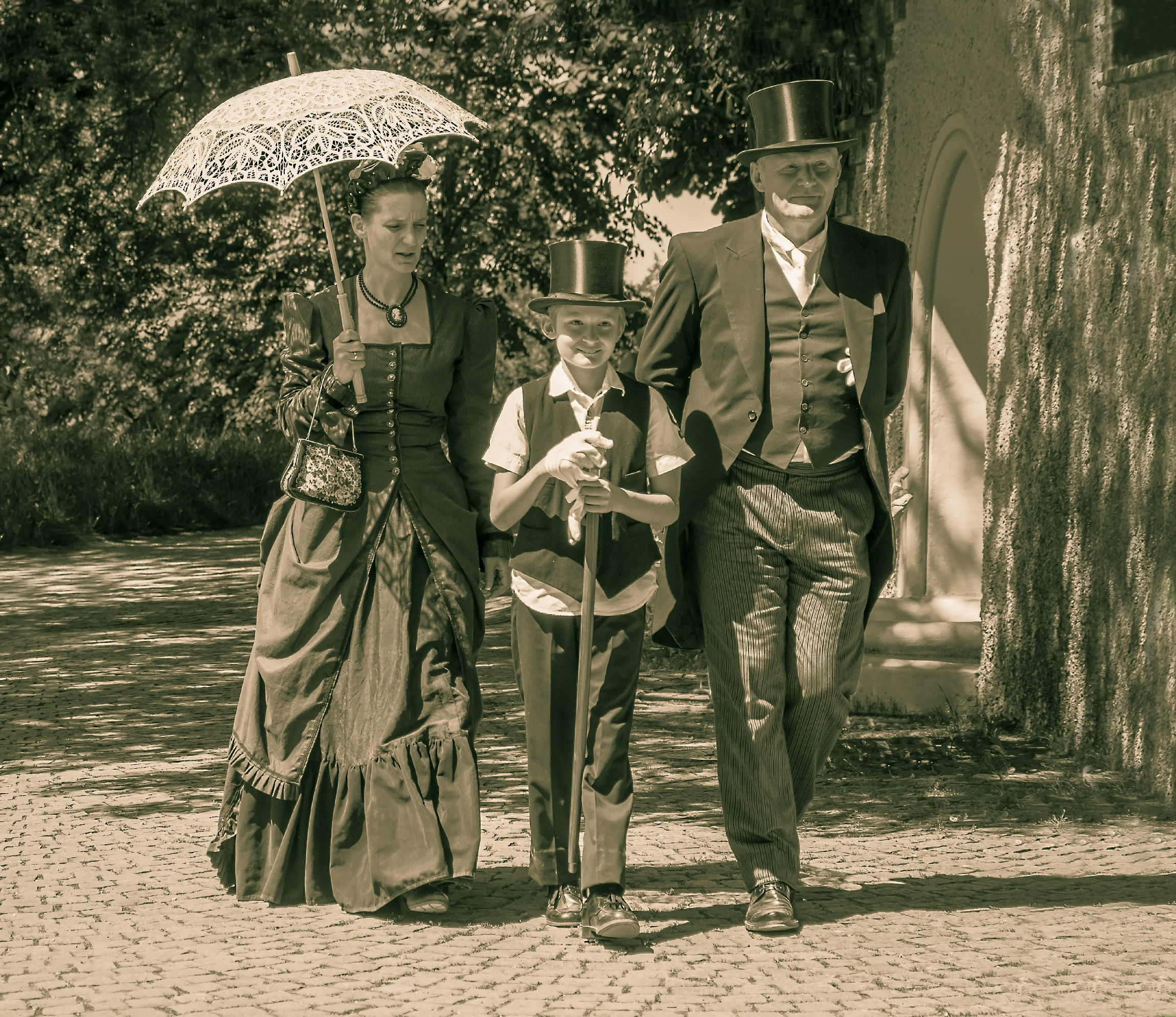 On Sundays, going to mass.