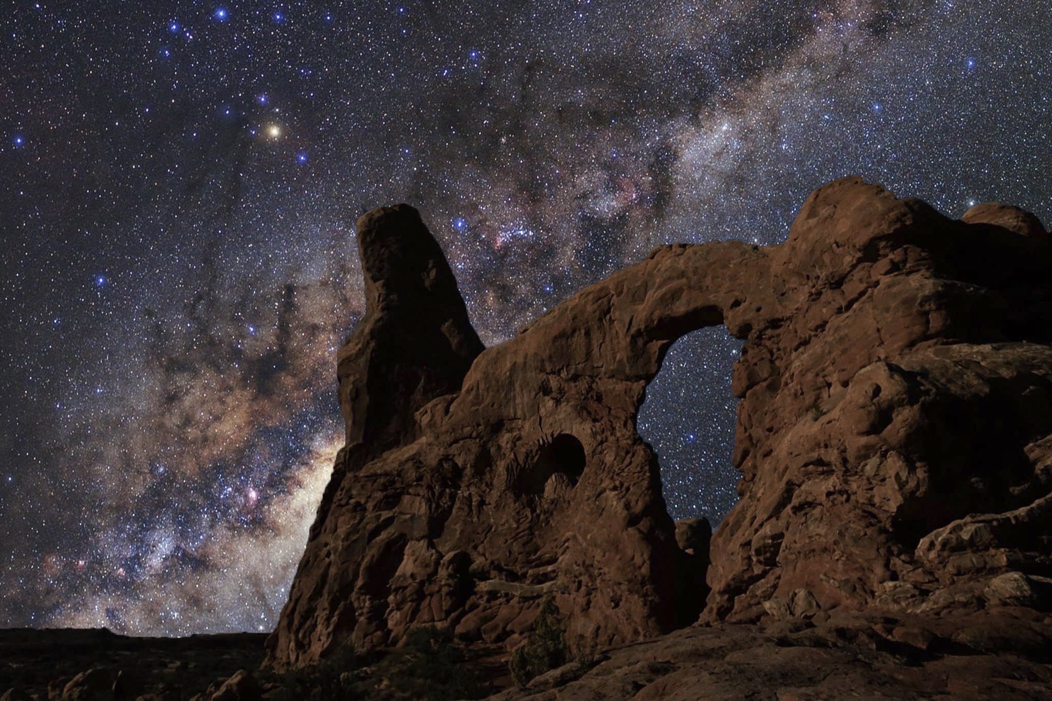 Arches under the stars