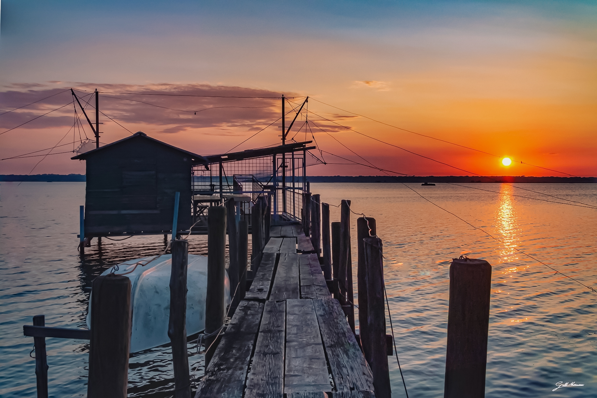 Tramonto in laguna Ravennate