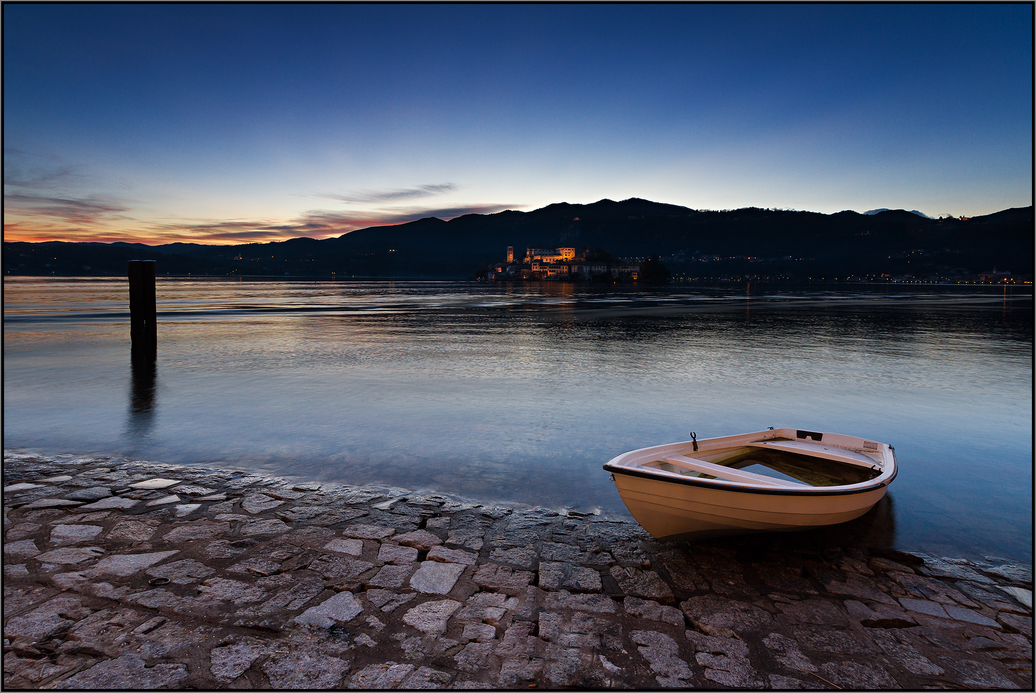 Lake Orta, at sunset.