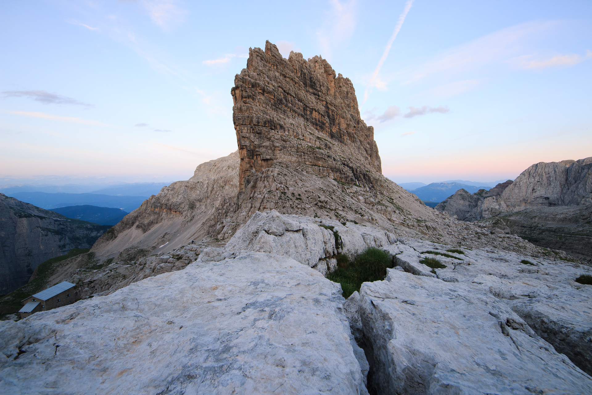 Scende la sera sul Croz dal Pedrotti