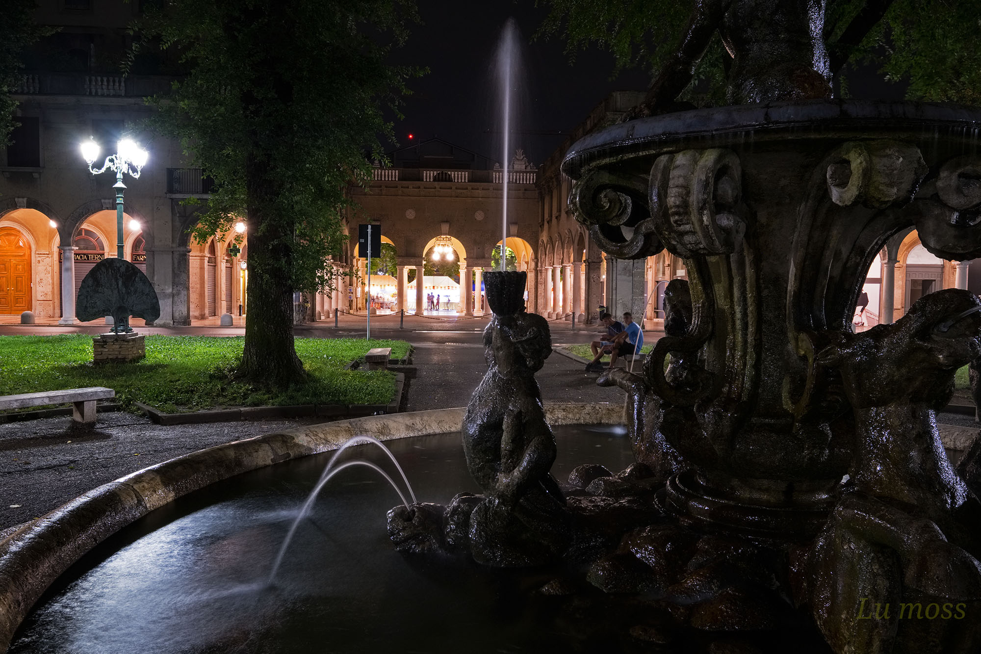 The fountain of Piazza Dante.