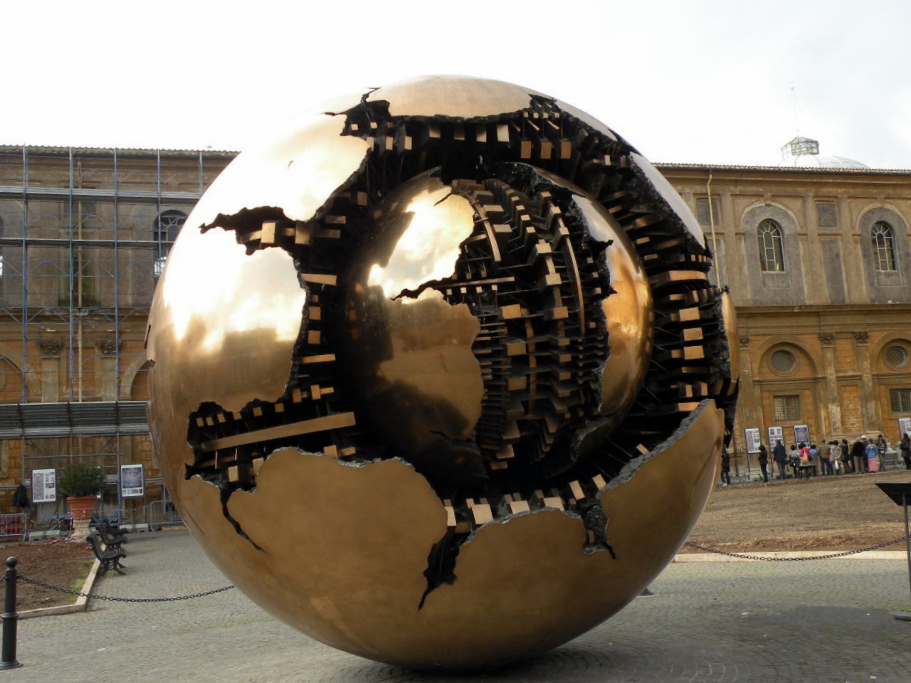 Pomodoro sculpture at the Vatican Museums