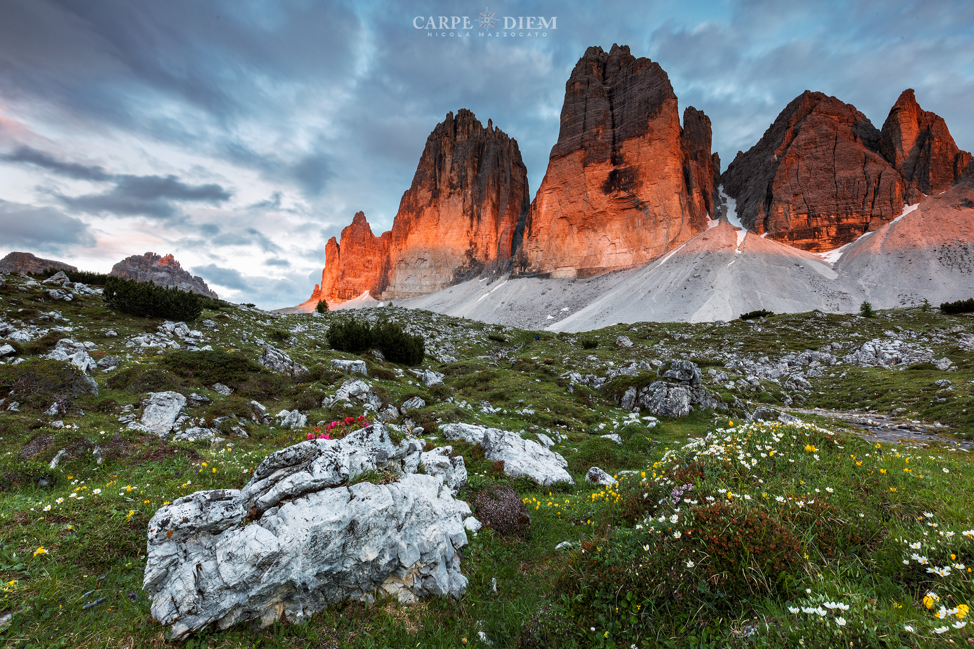 tramonto sulle 3 cime