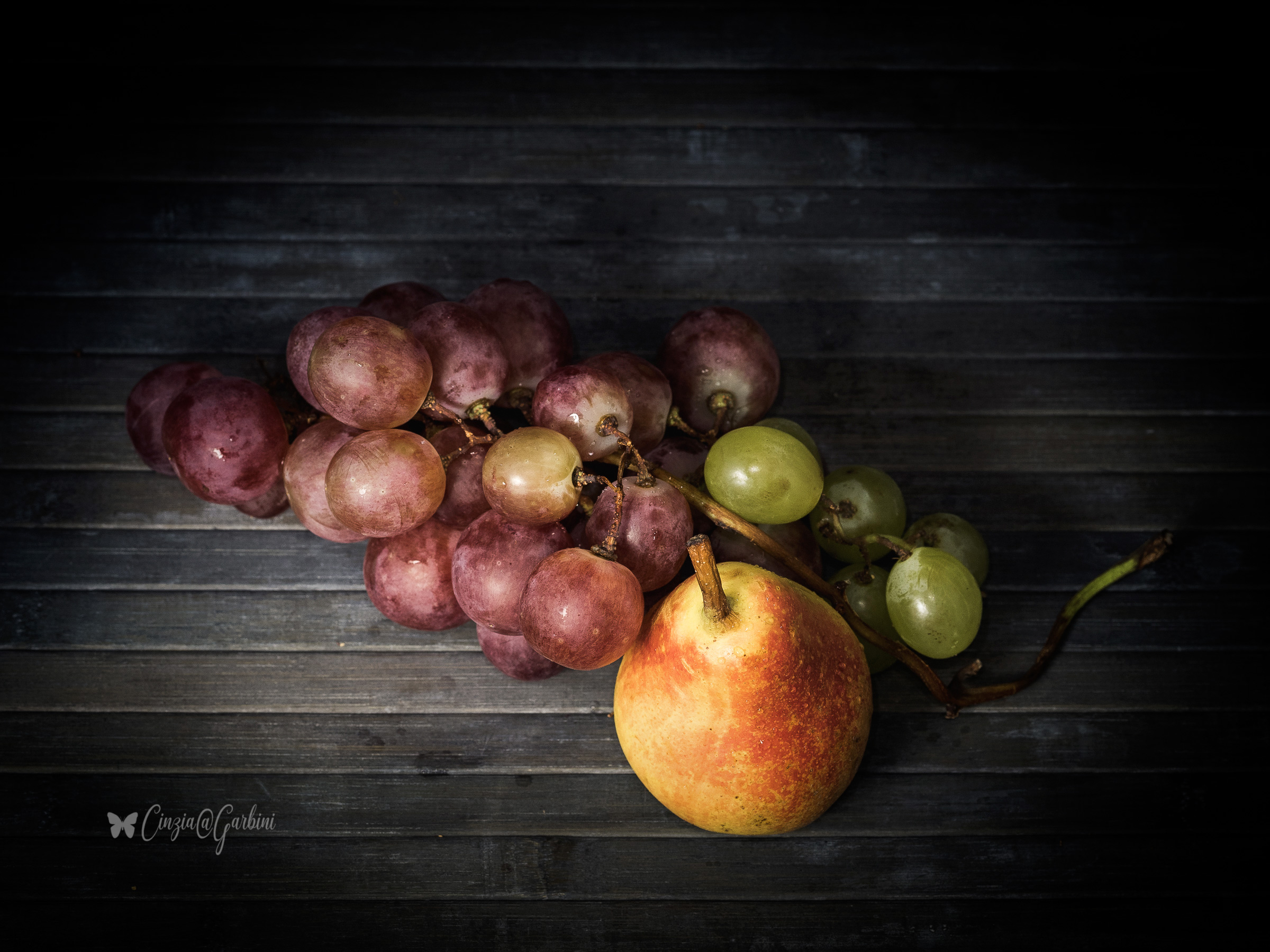 dark still life fruit