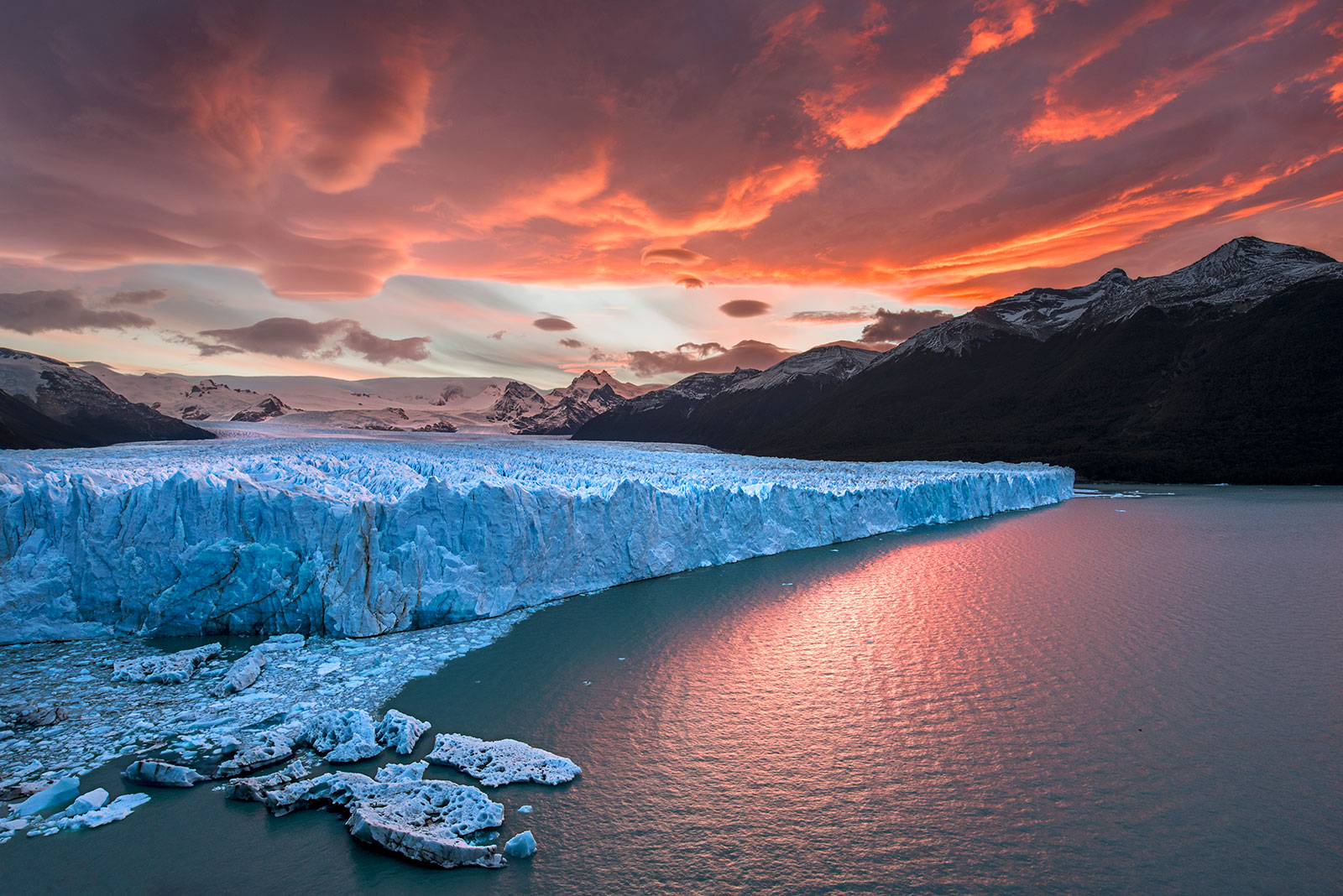 Perito Moreno at Sunset
