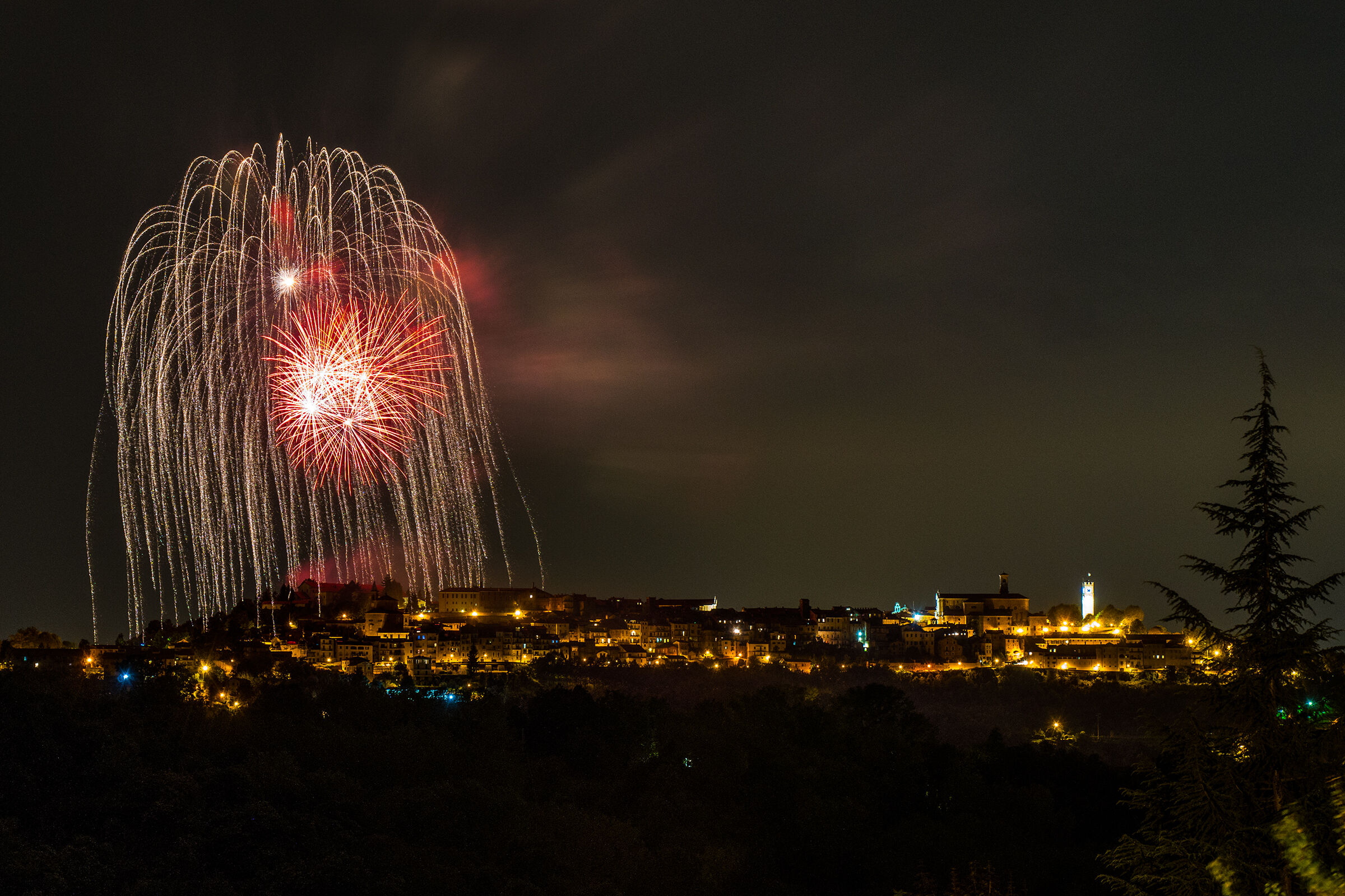 Pioggia di fuochi d'artificio