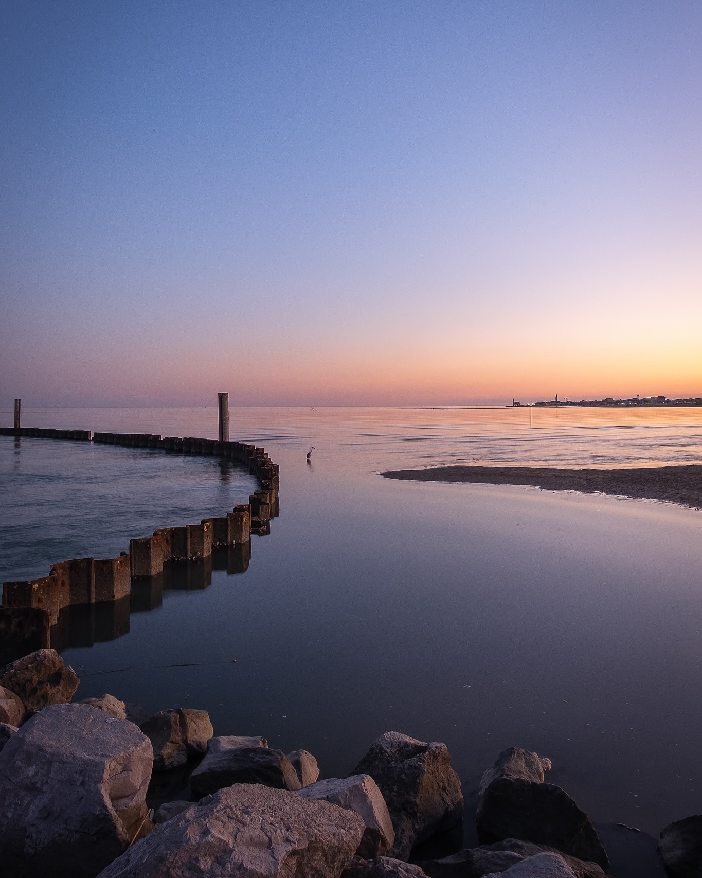 Tramonto in riva al mare
