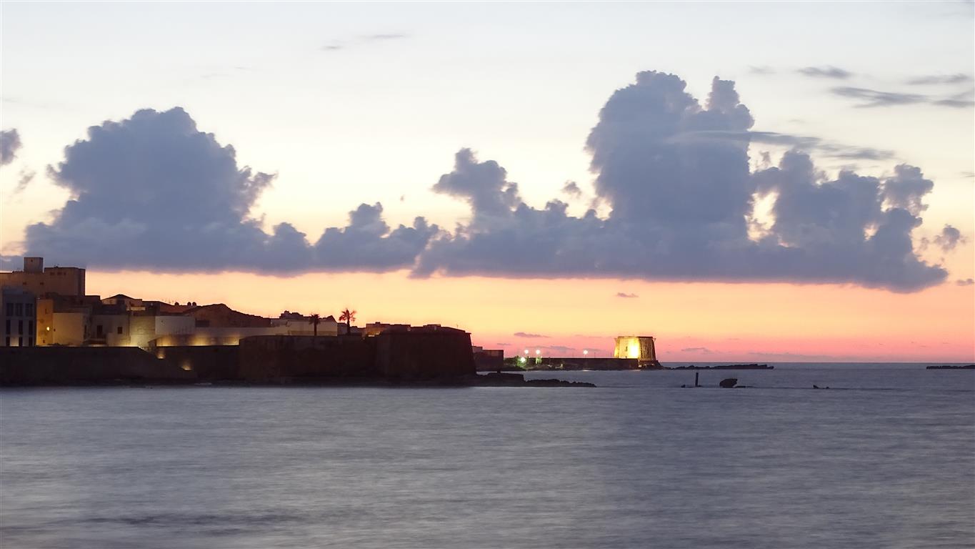 The tip of Trapani at sunset