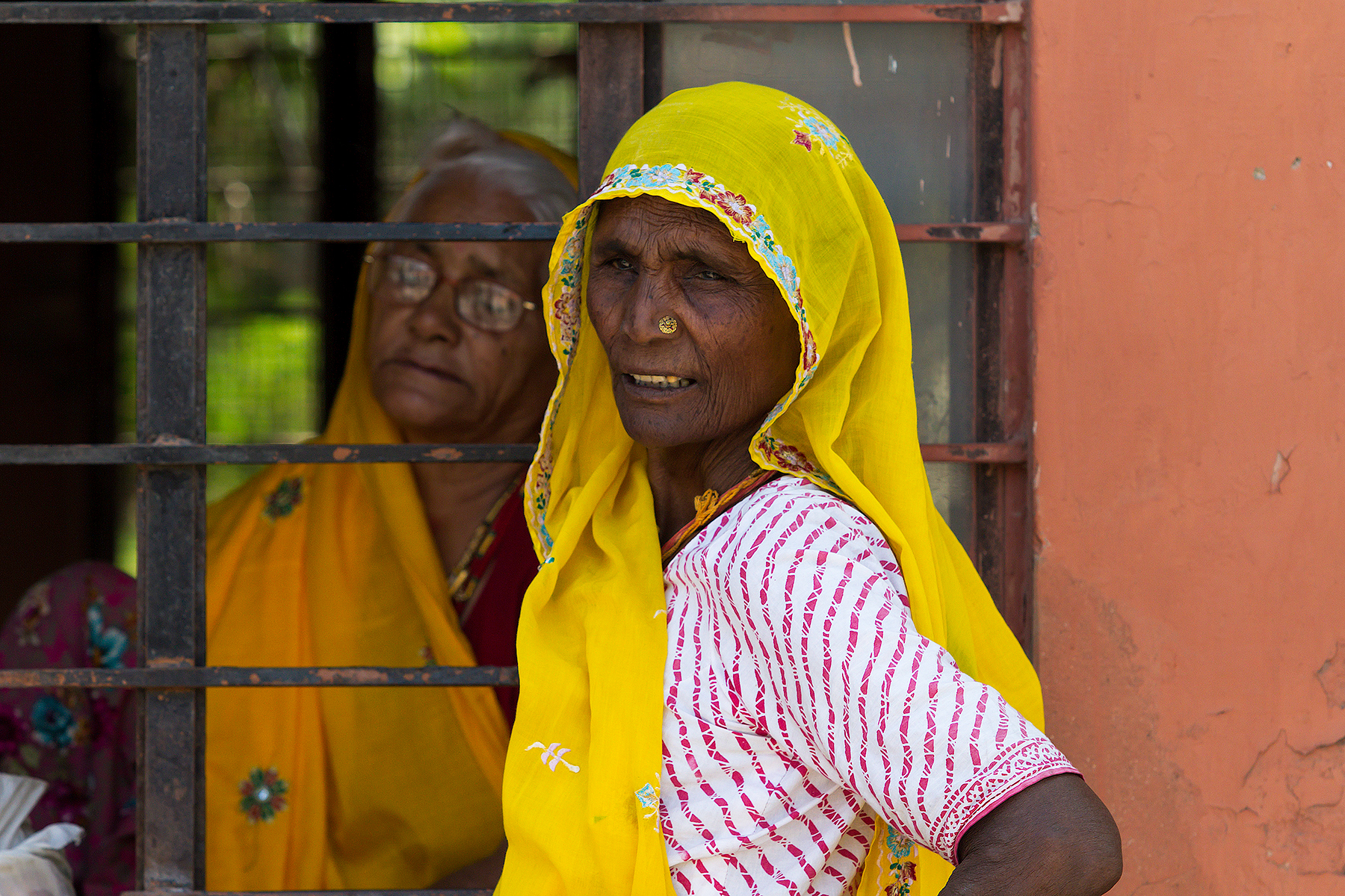 Glances at the window