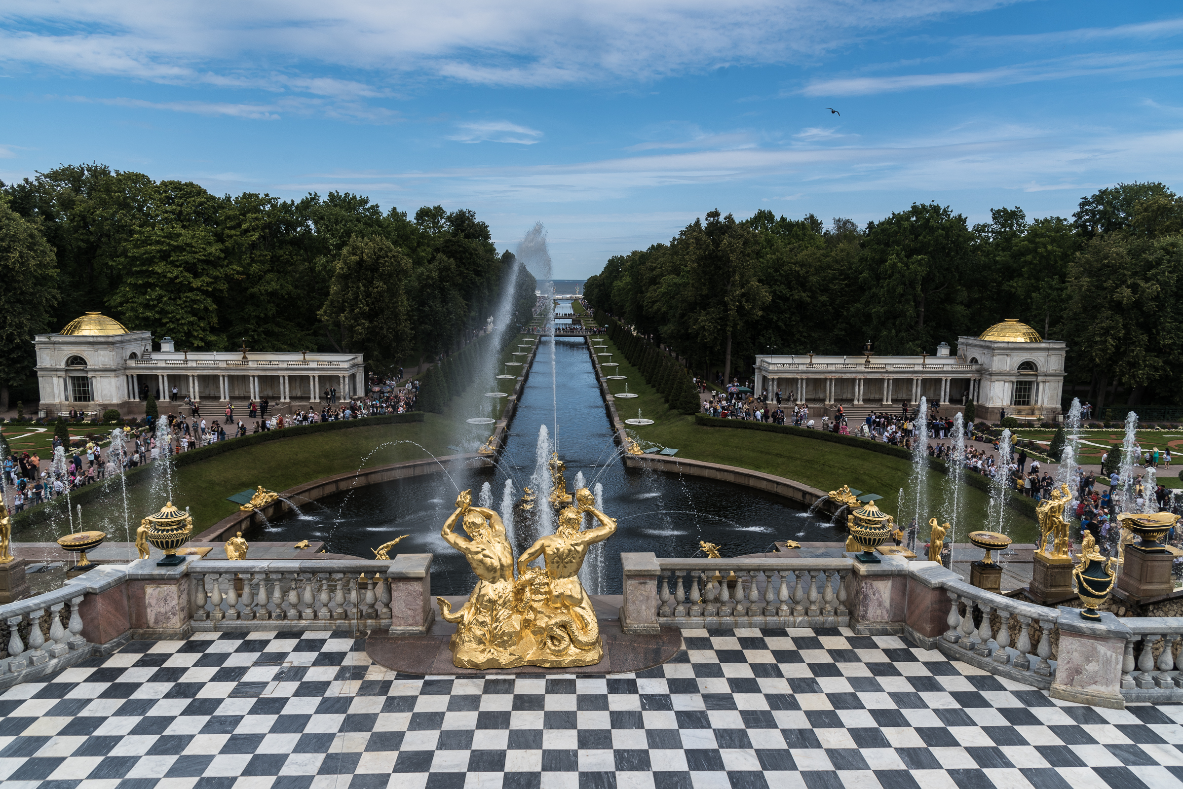 The gardens of Peterhof, the summer palace of the tsars
