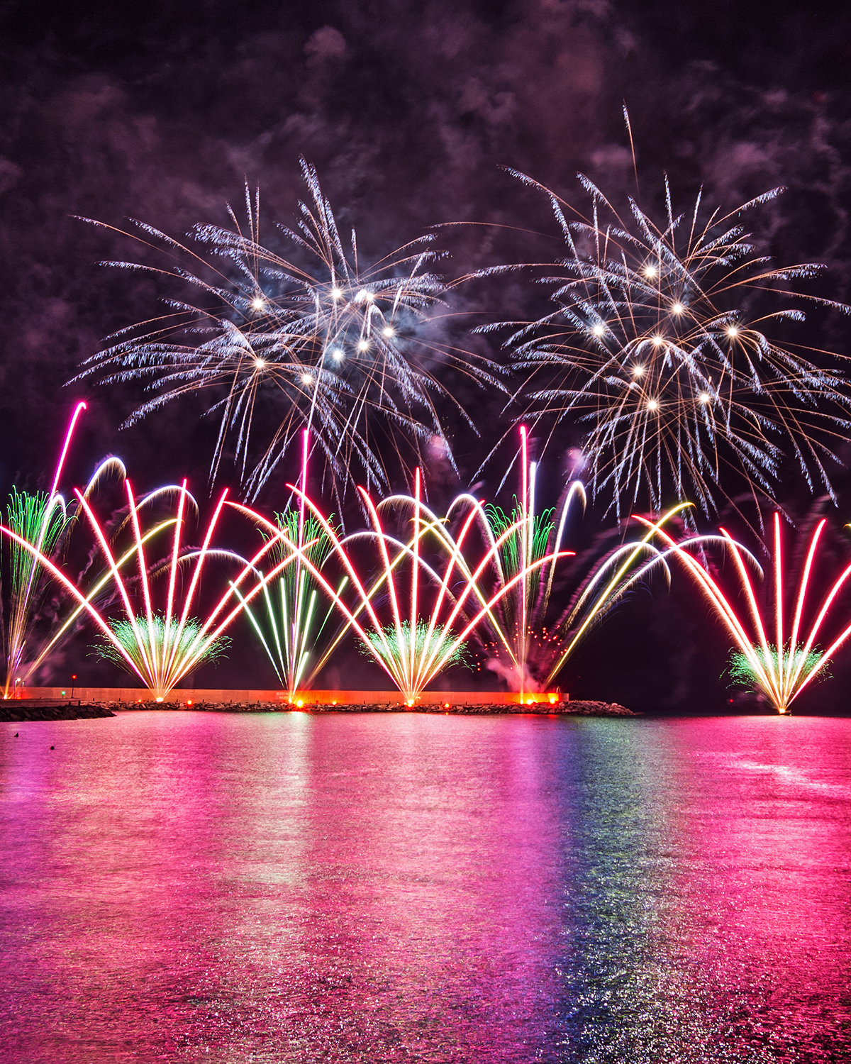 Una serata di luci e colori