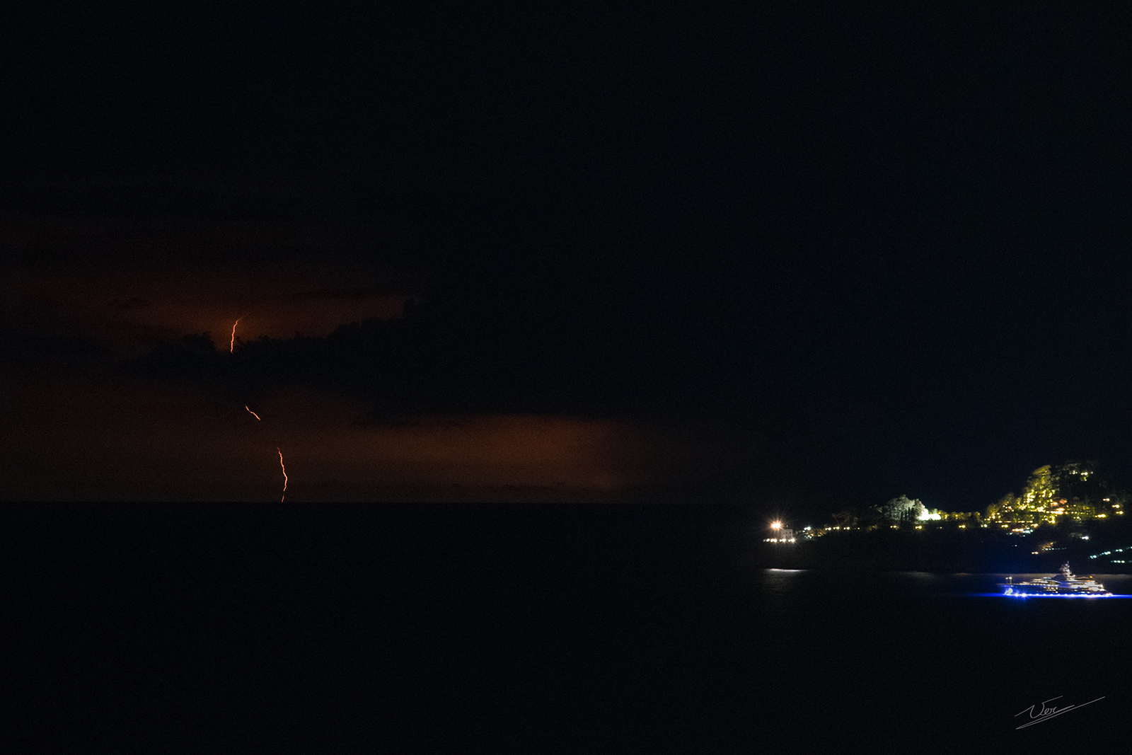 Lightning in the distance