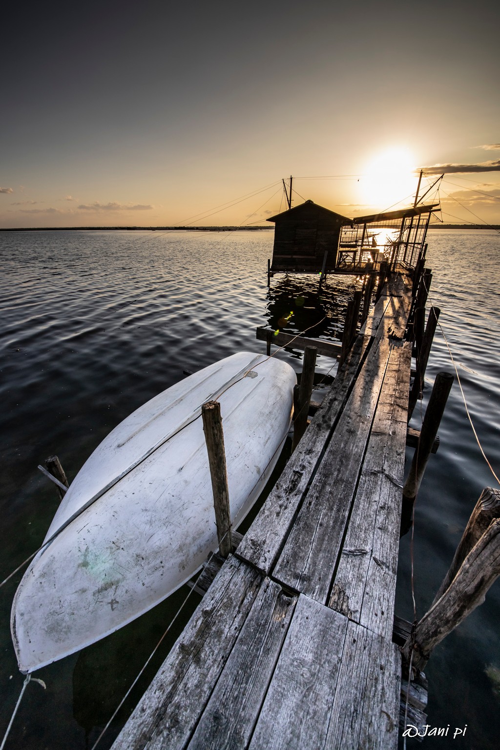 Baiona Pialassa. Sunset overflow