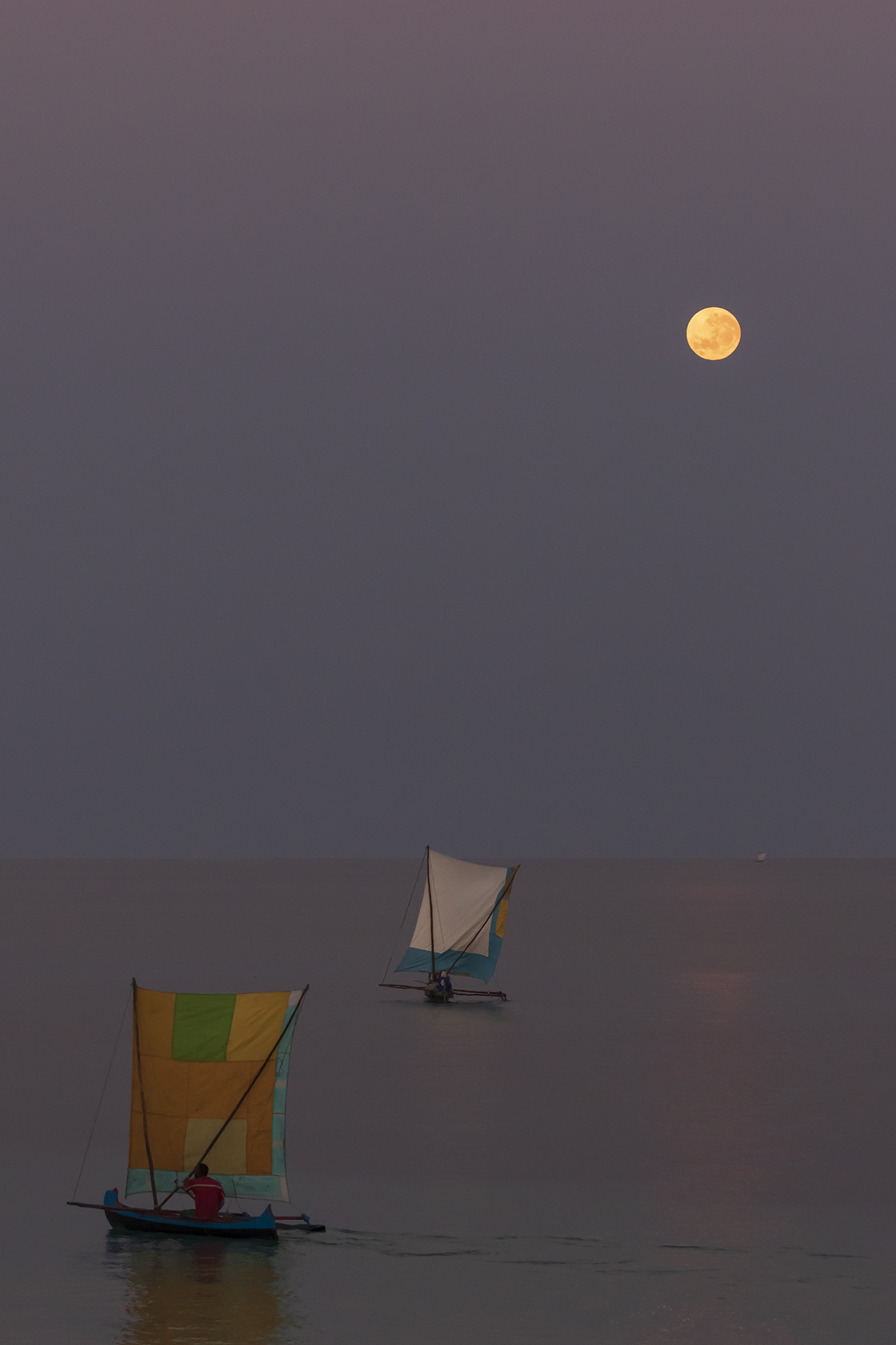 Fishing under the full moon